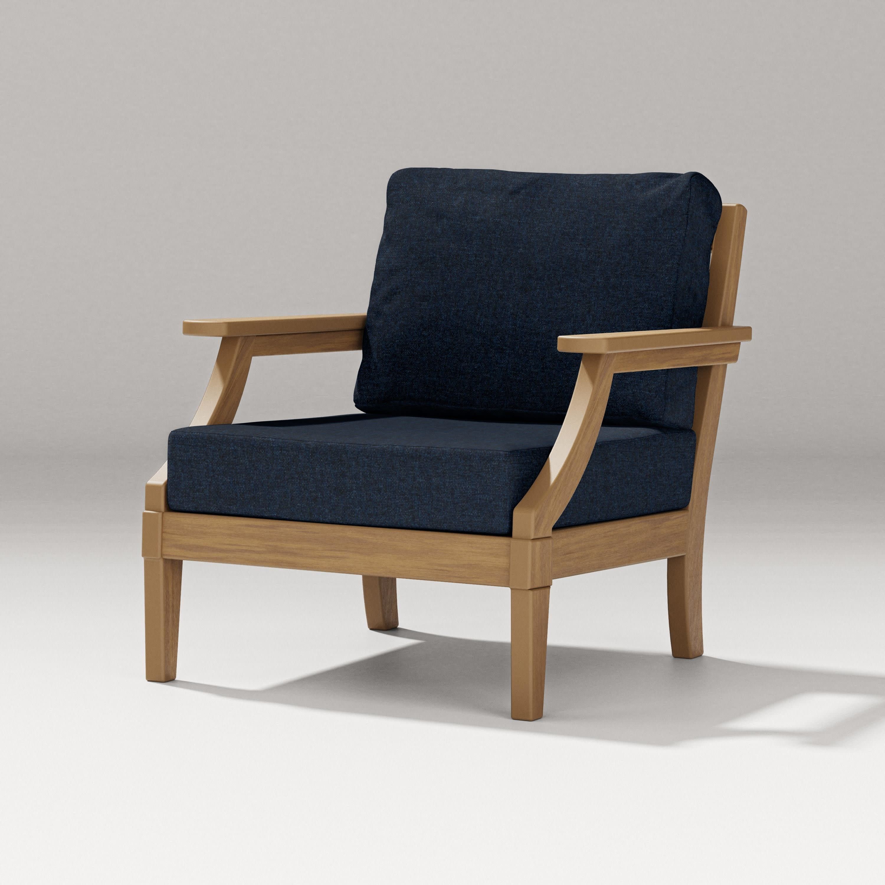 Estate Lounge Chair in Natural / Marine Indigo