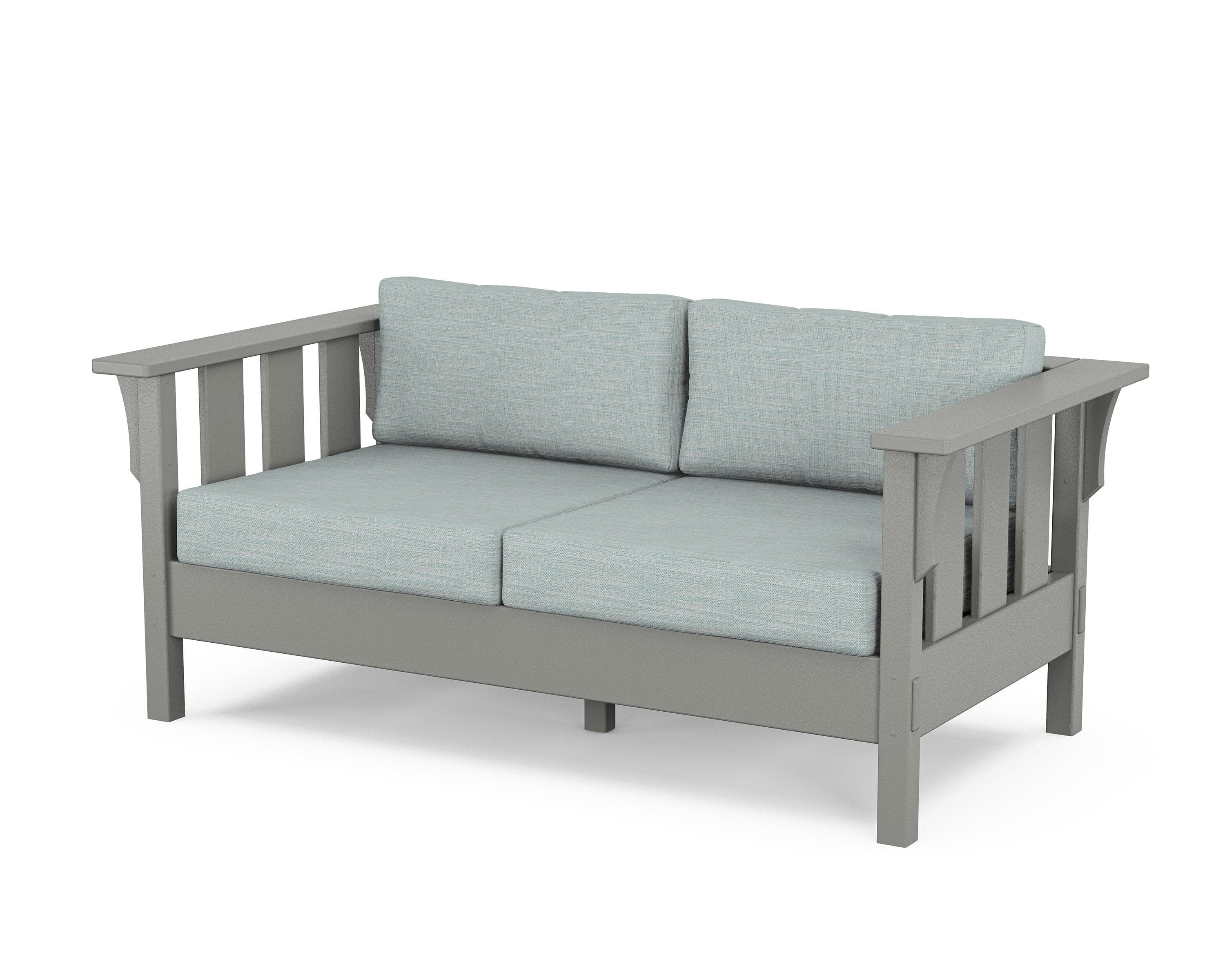 Acadia Deep Seating Loveseat in Slate Grey / Soothe Mist