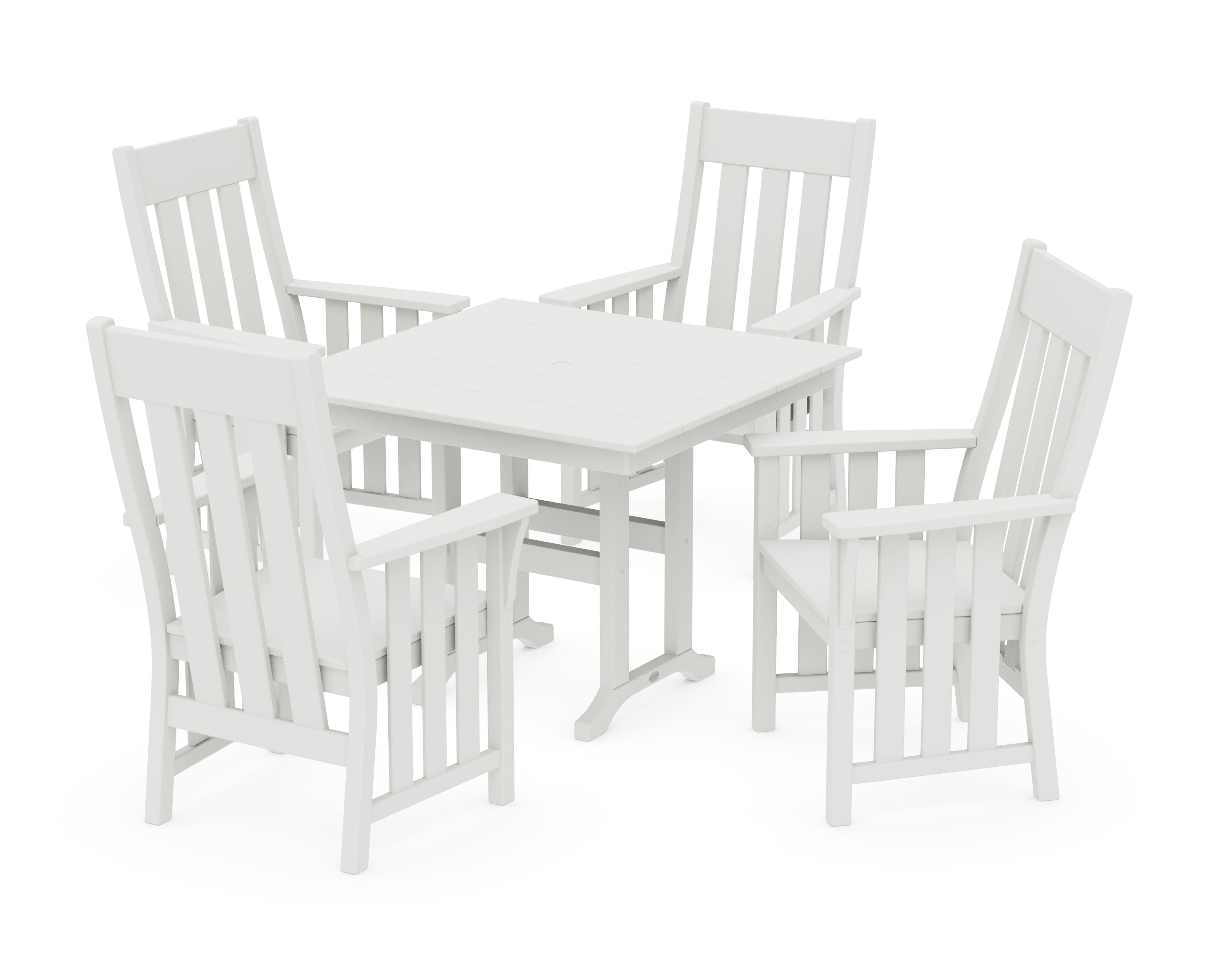 Acadia 5-Piece Farmhouse Dining Set in Vintage White