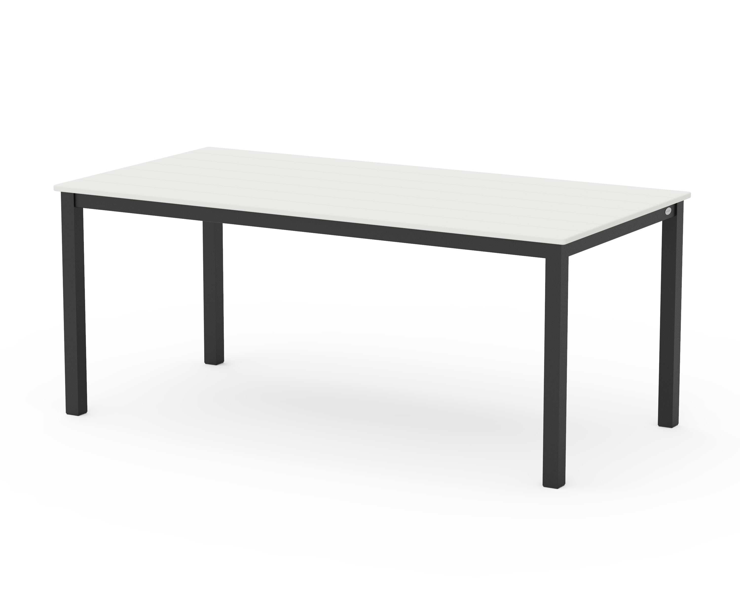 Main Street 36" x 72" Dining Table in Black / Vintage White