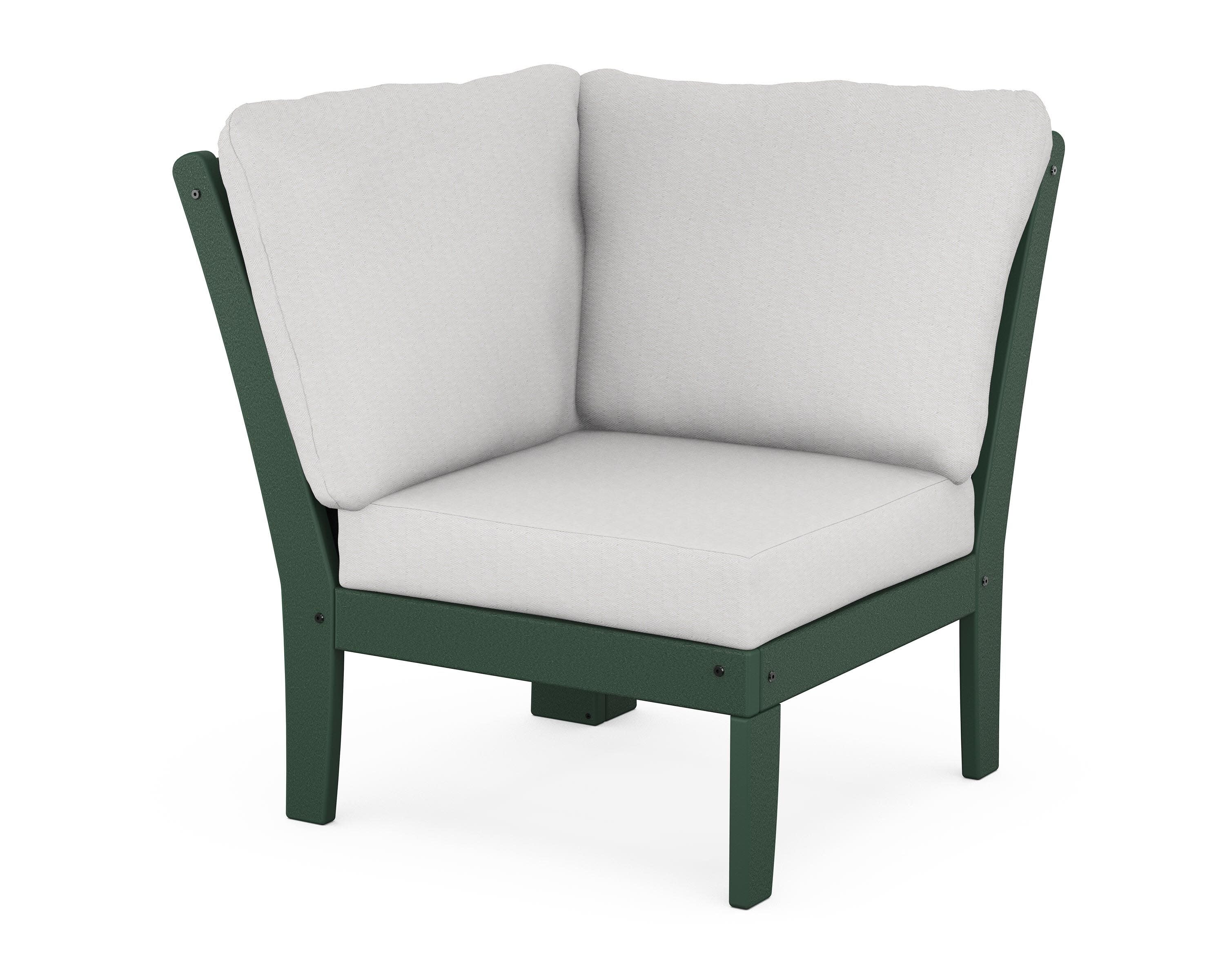Braxton Modular Corner Chair in Green / Diamond in the Rough
