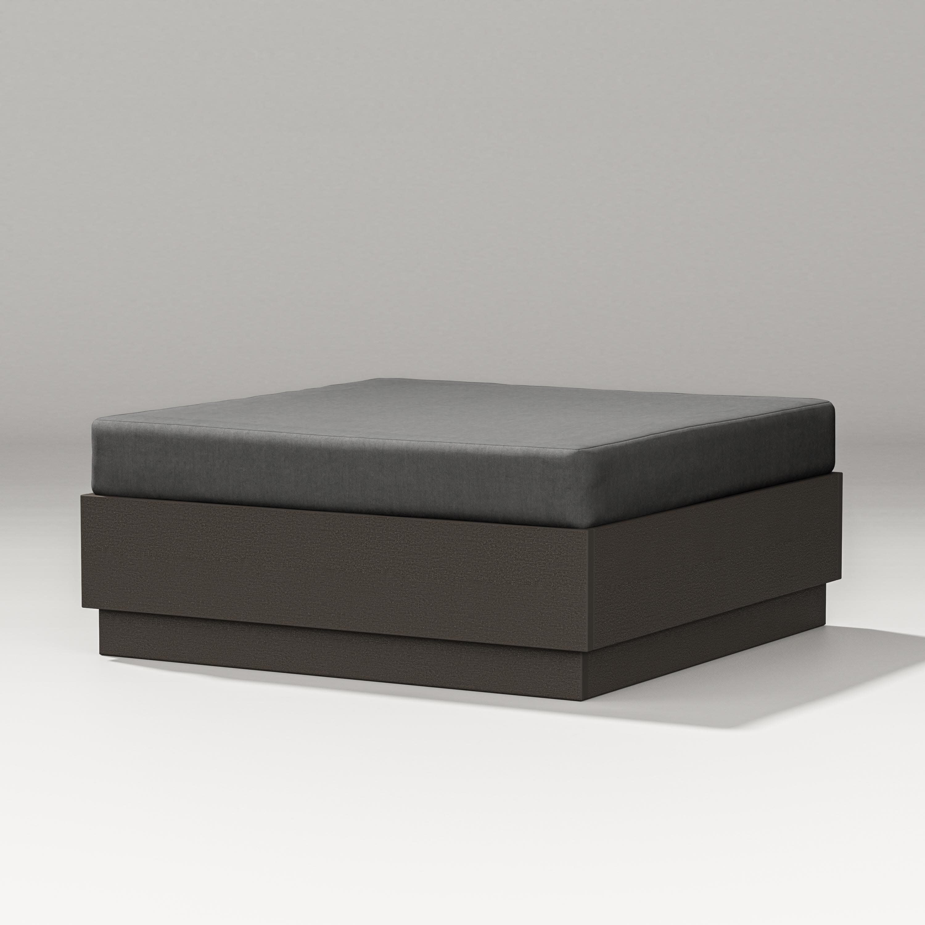 Elevate Lounge Ottoman in Vintage Coffee / Spectrum Carbon