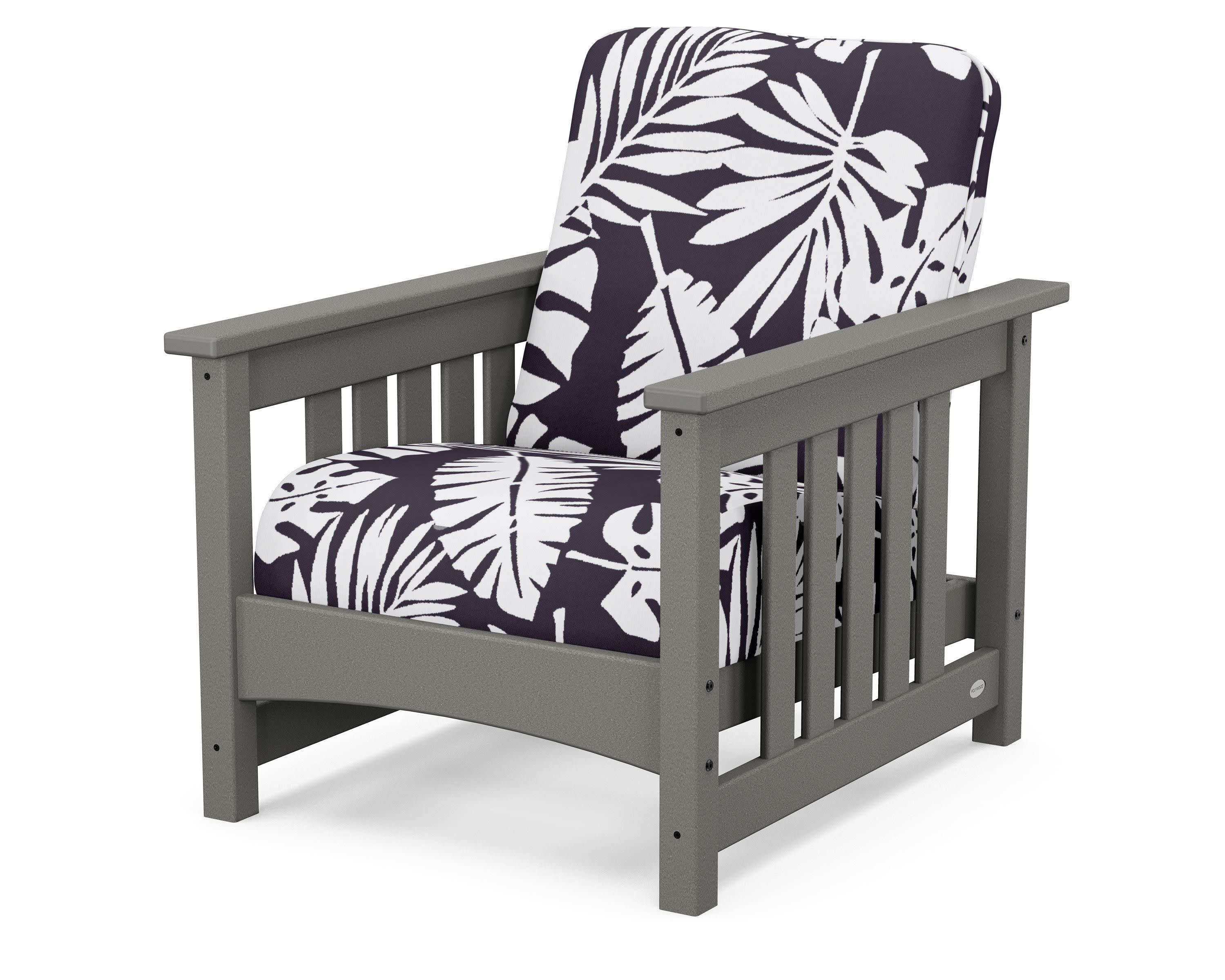 Club Mission Chair in Slate Grey / Leaf Navy