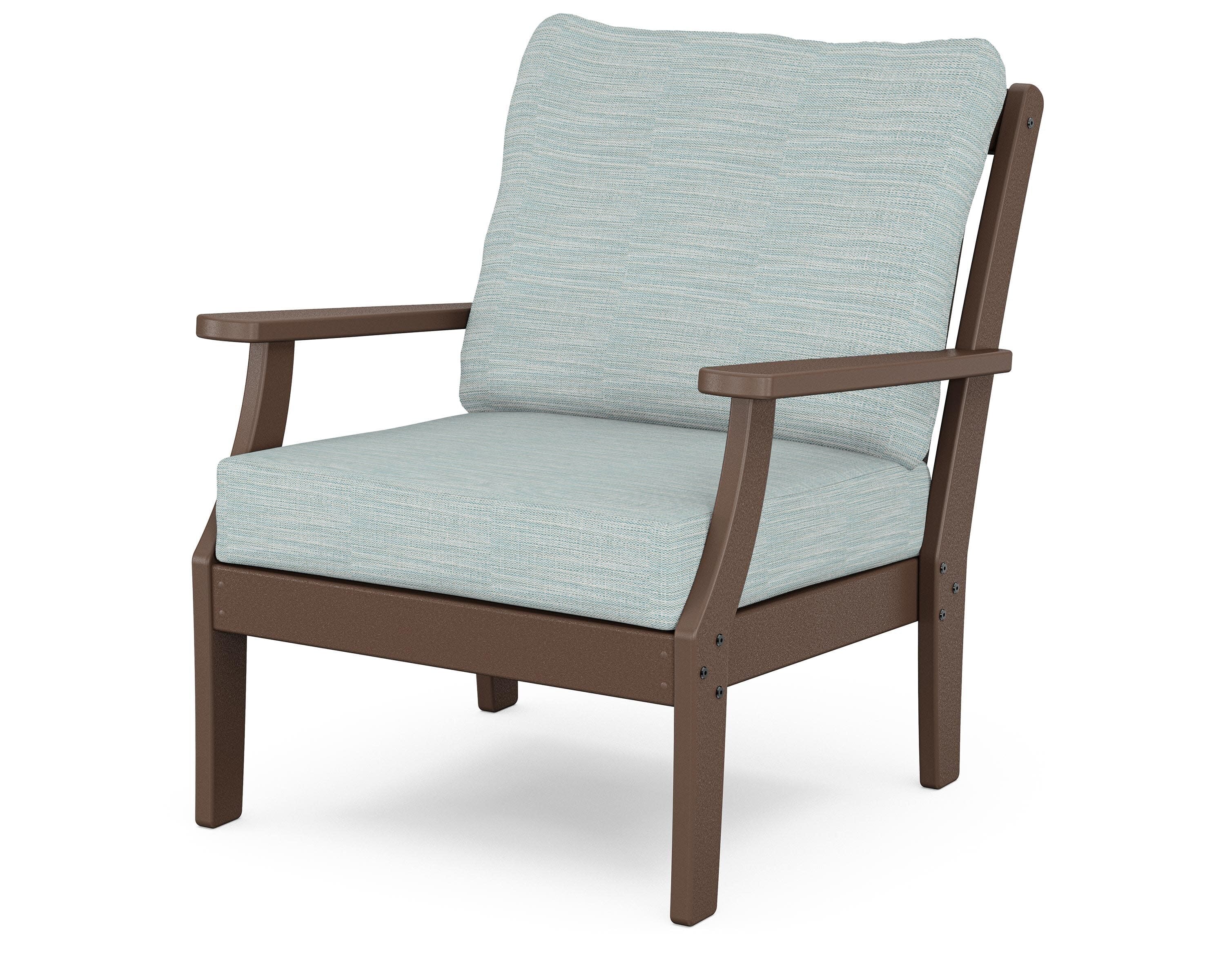 Braxton Deep Seating Chair in Mahogany / Soothe Mist