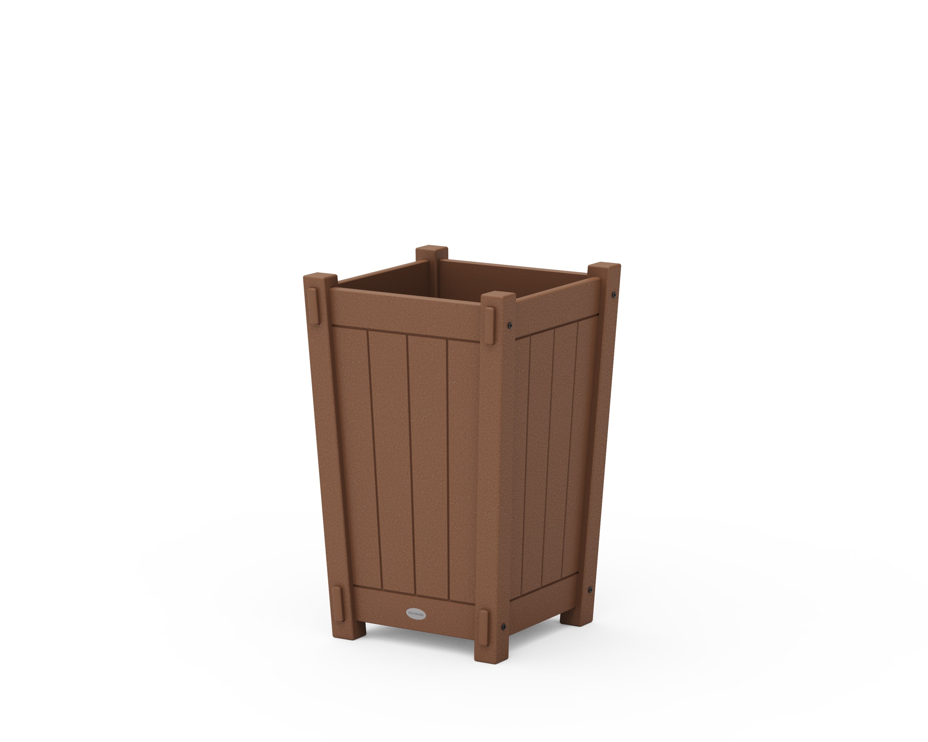 Vineyard Tapered Square Short Planter Box in Teak