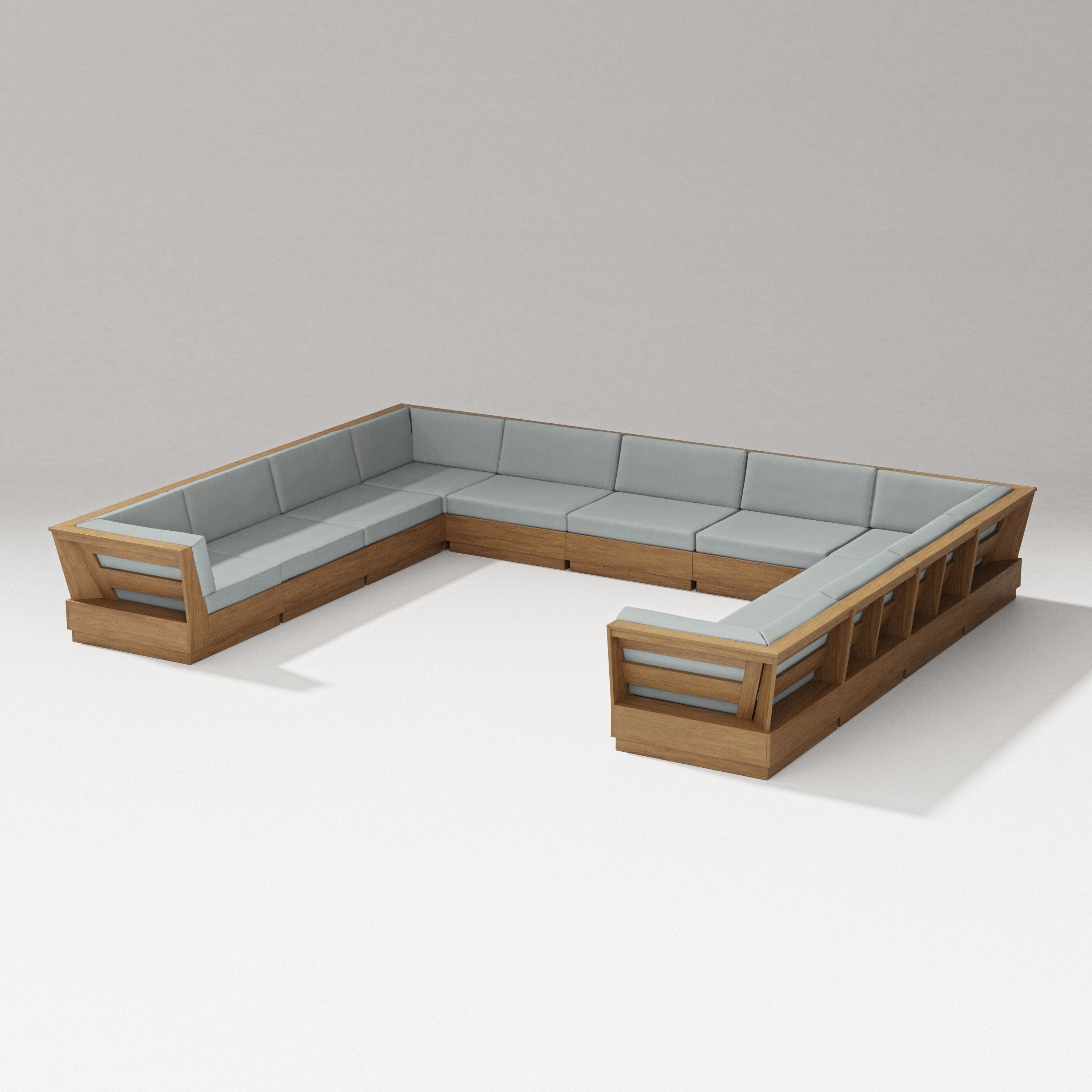 Elevate Large U-Shaped Sectional in Natural / Spa