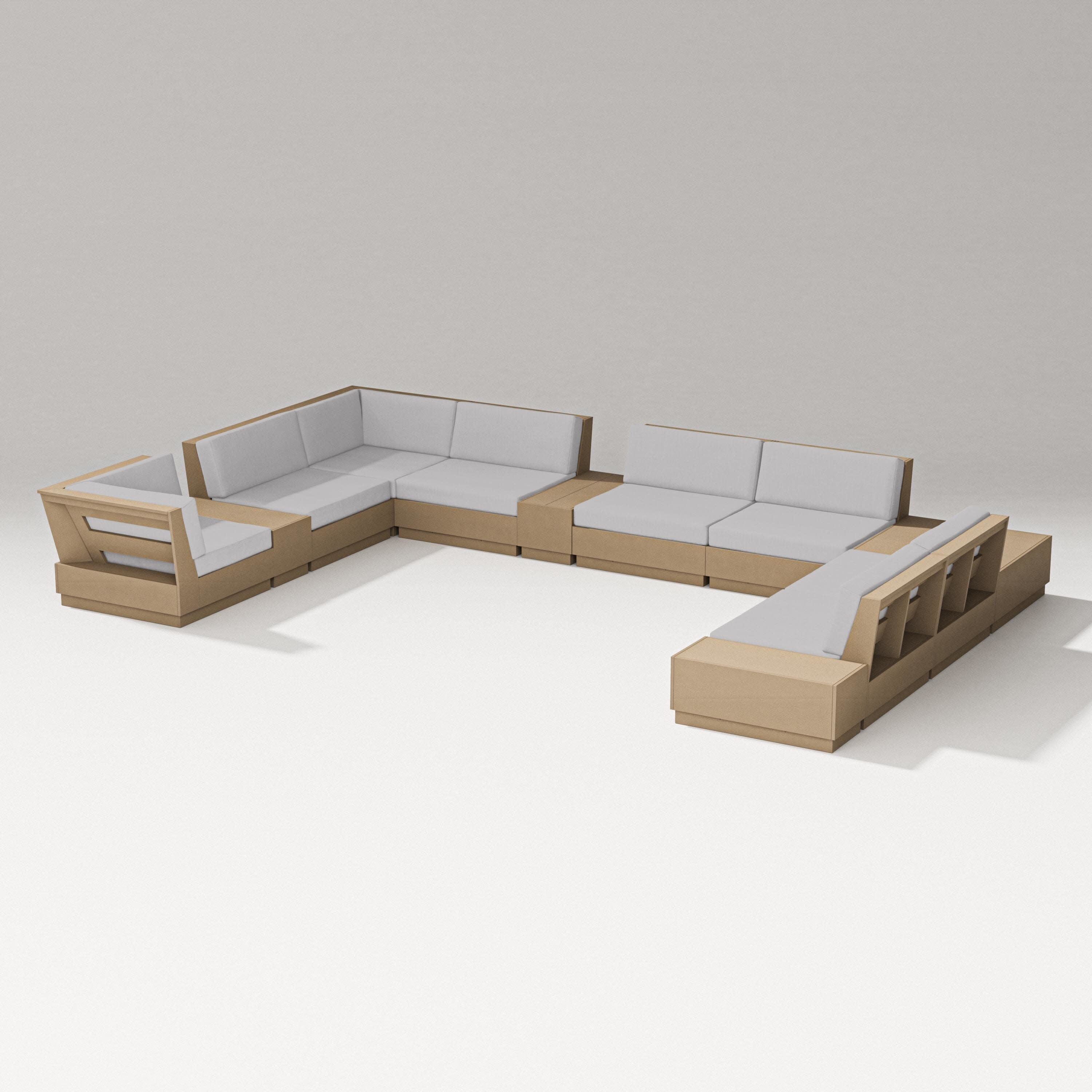 Elevate 12-Piece Conversation Sectional Set in Vintage Sahara / Granite