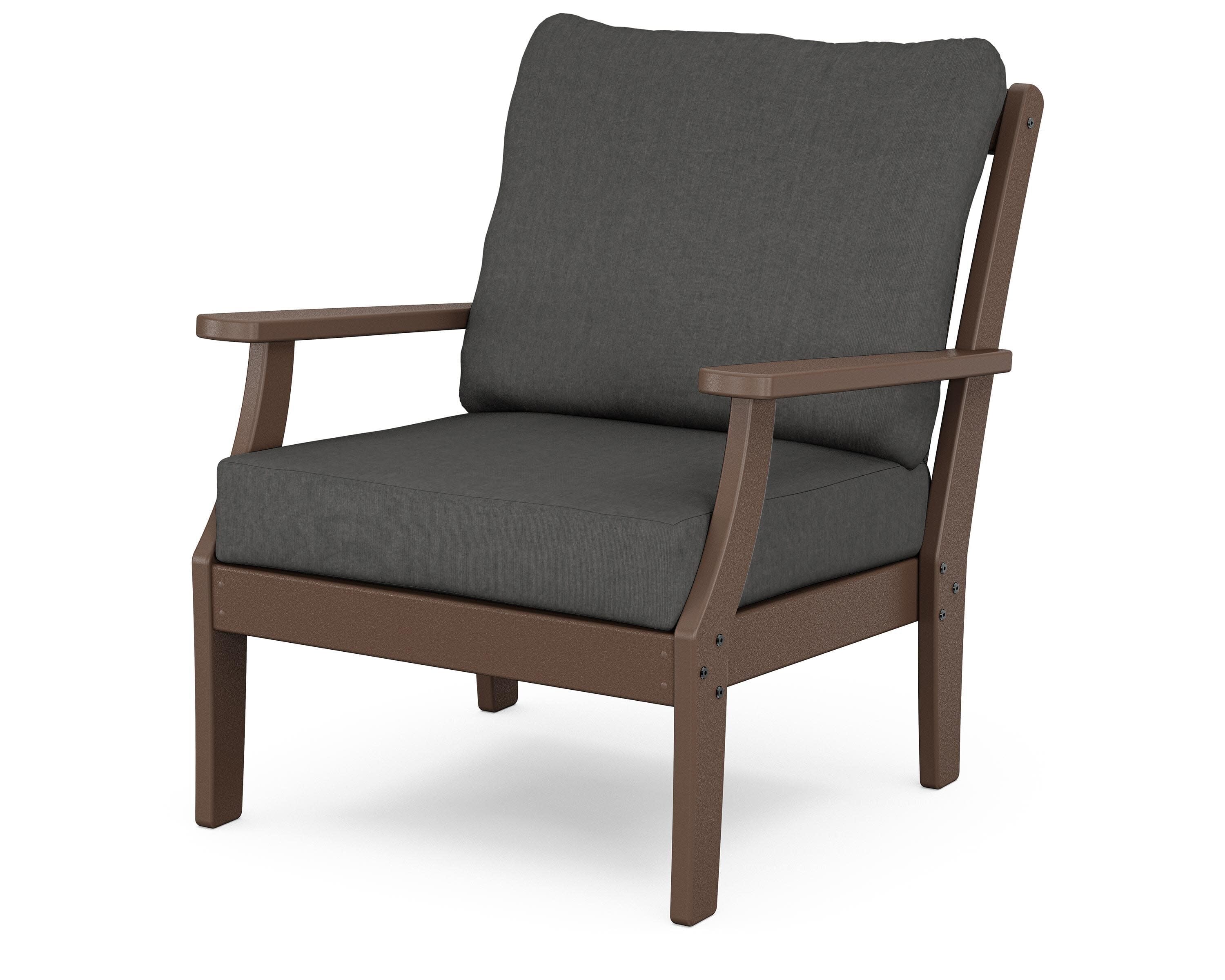 Braxton Deep Seating Chair in Mahogany / Spectrum Carbon