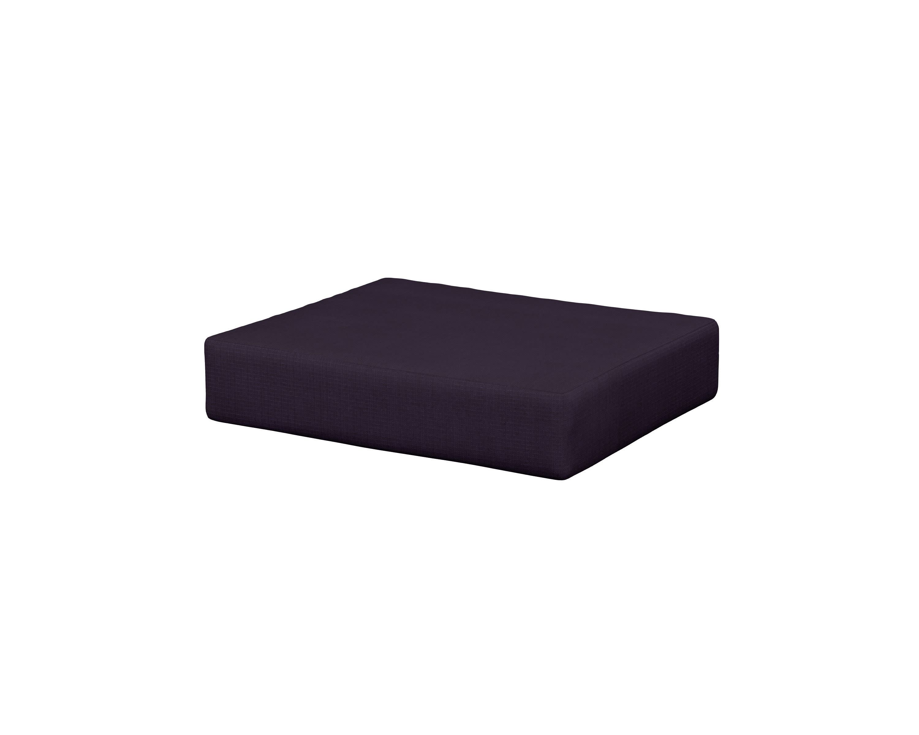 Acadia Ottoman Cushion in Navy Linen