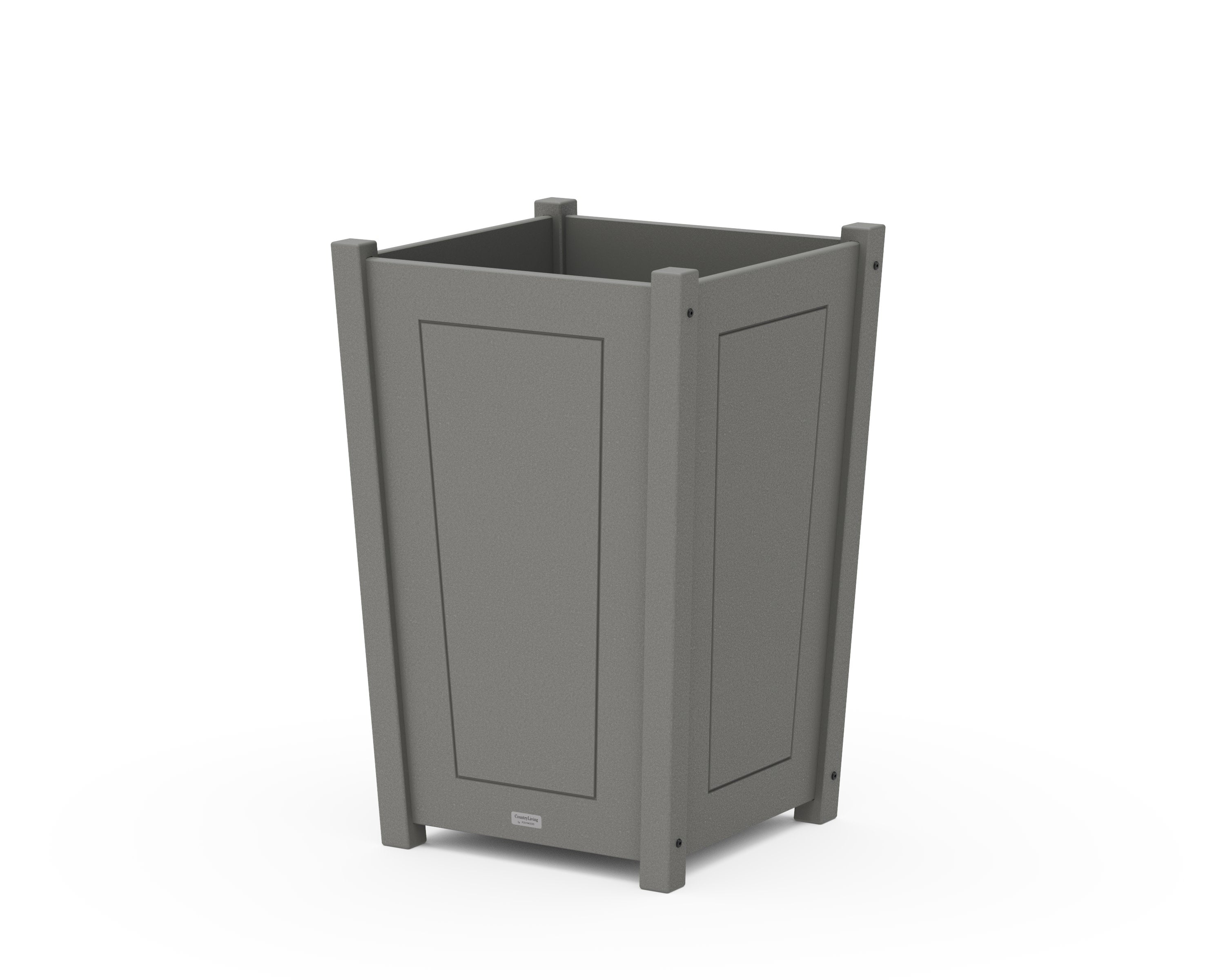 Country Living Large Tapered Square Planter Box in Slate Grey