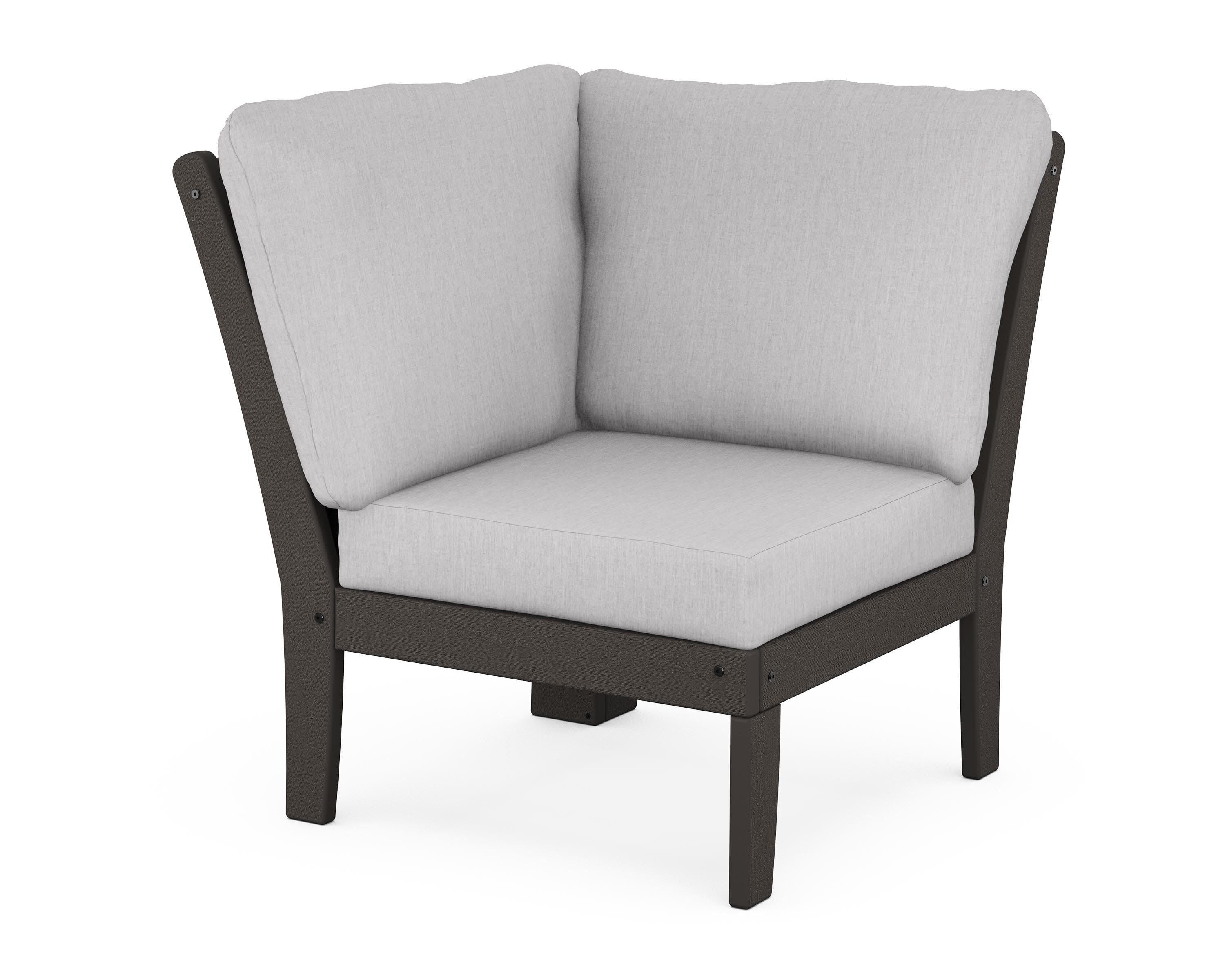 Braxton Modular Corner Chair in Vintage Coffee / Granite