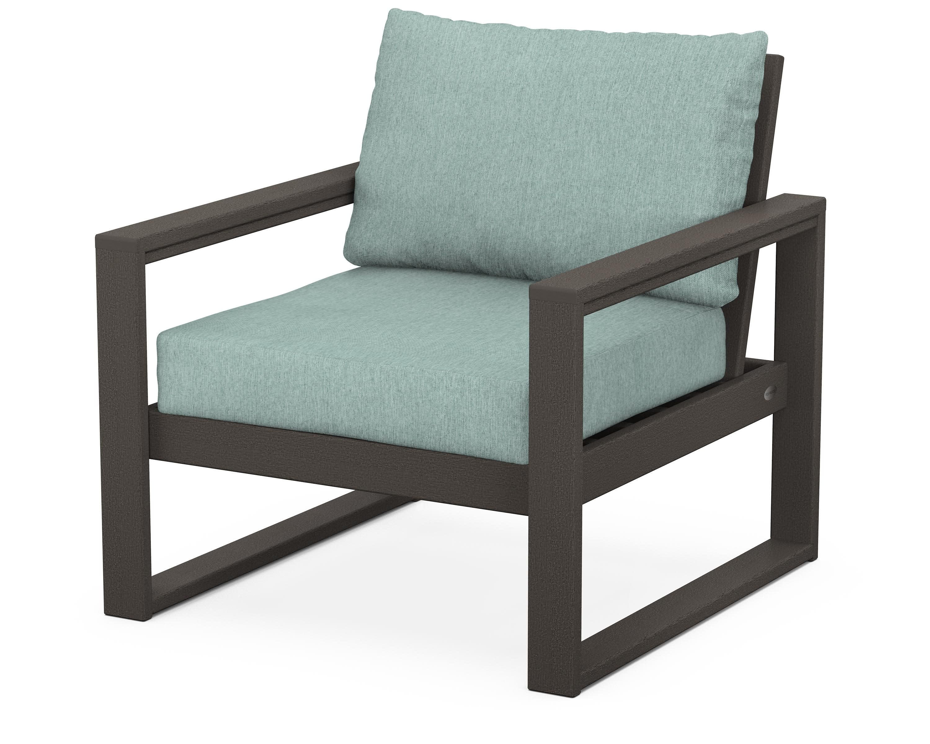 EDGE Club Chair in Vintage Coffee / Glacier Spa