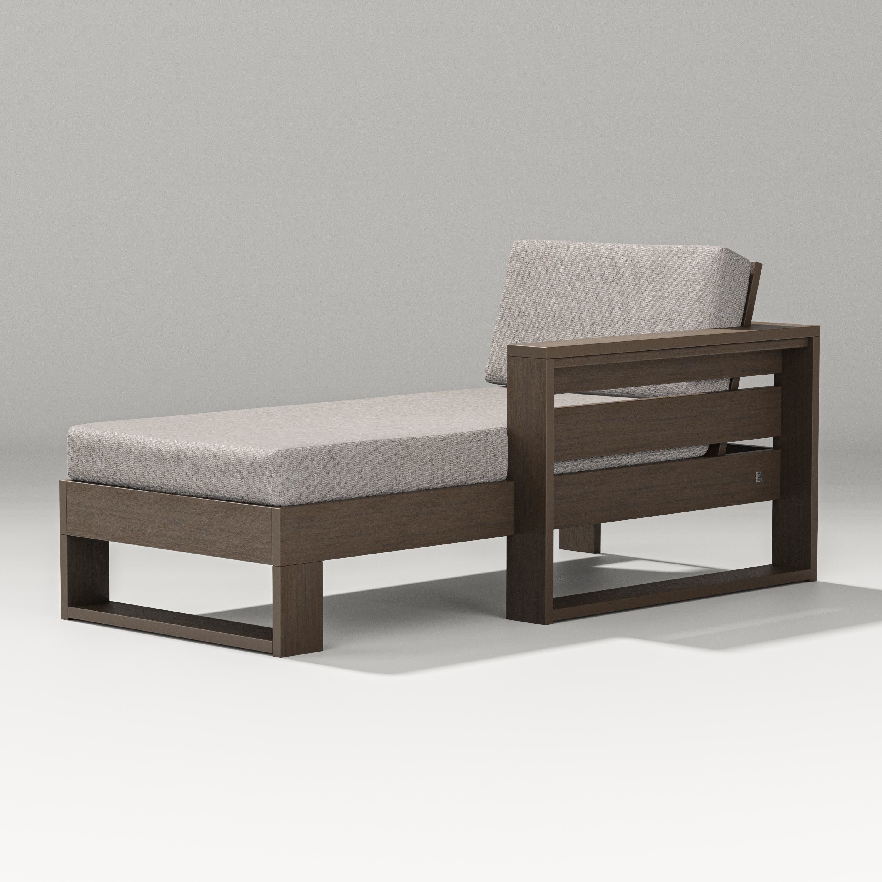 Latitude Modular Right Arm Chaise in Kona / Weathered Tweed
