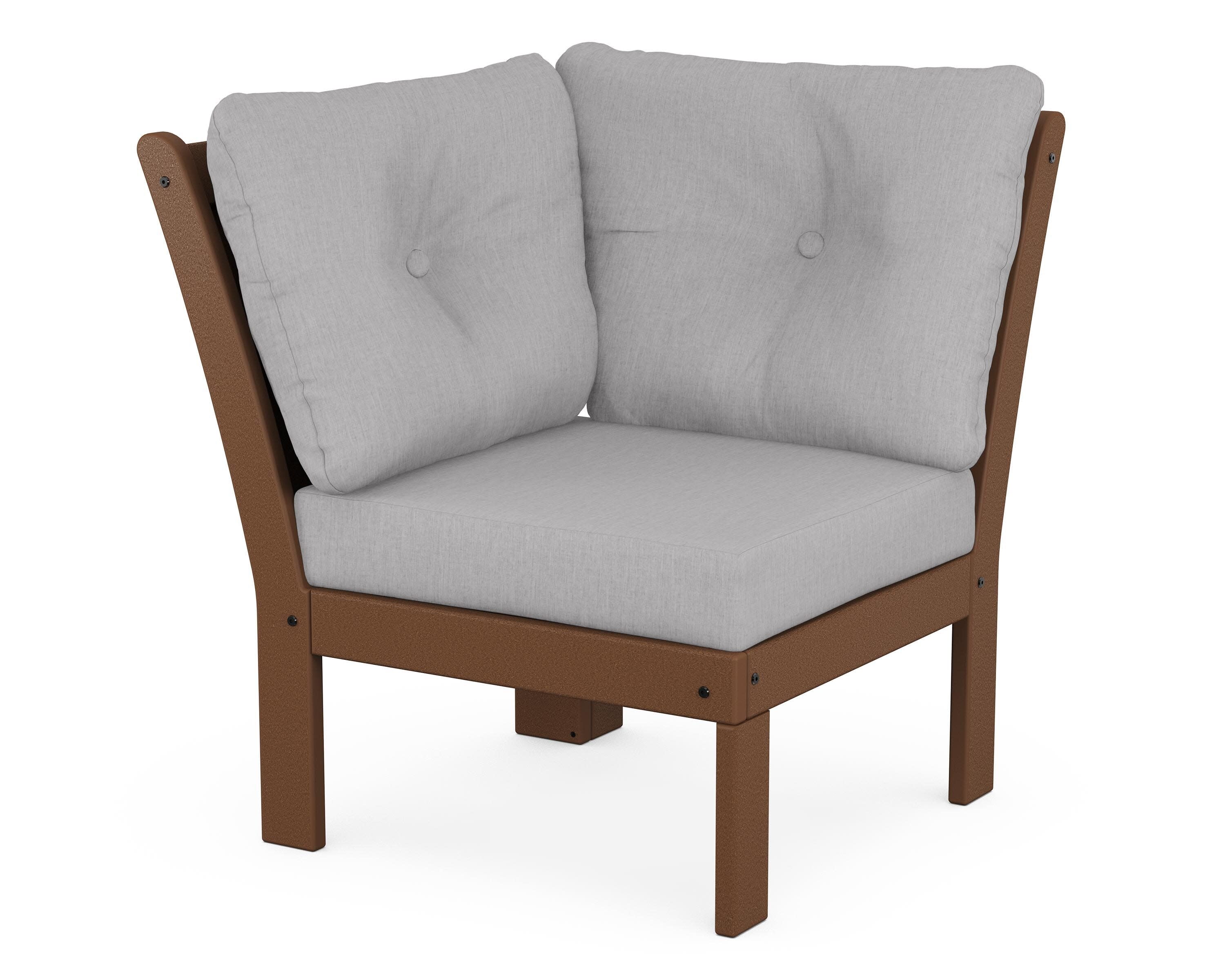 Vineyard Modular Corner Chair in Teak / Granite