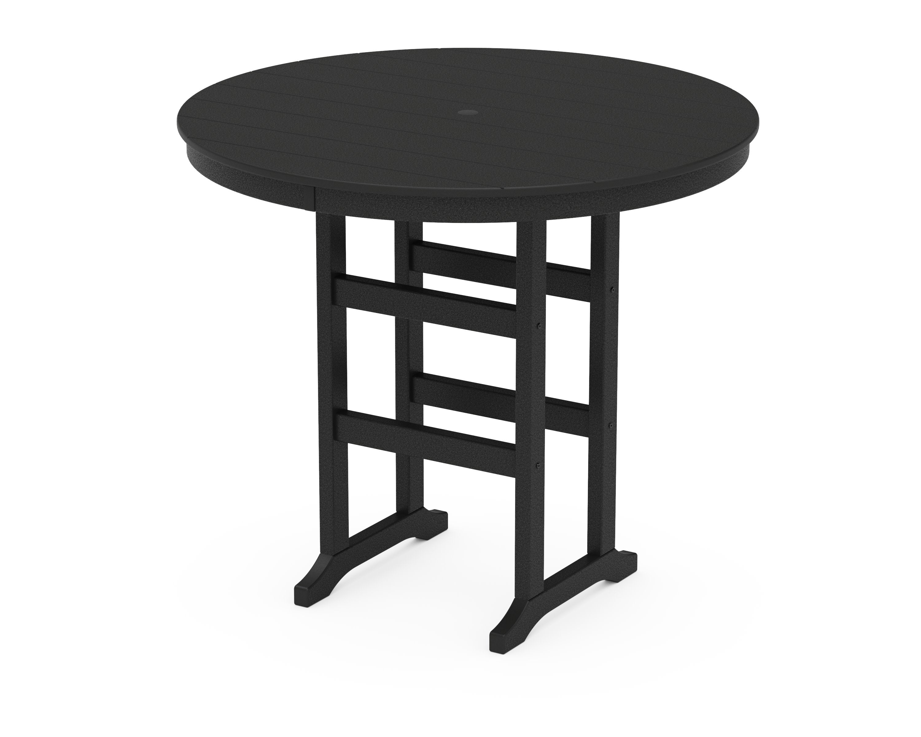 48" Round Farmhouse Bar Table in Black