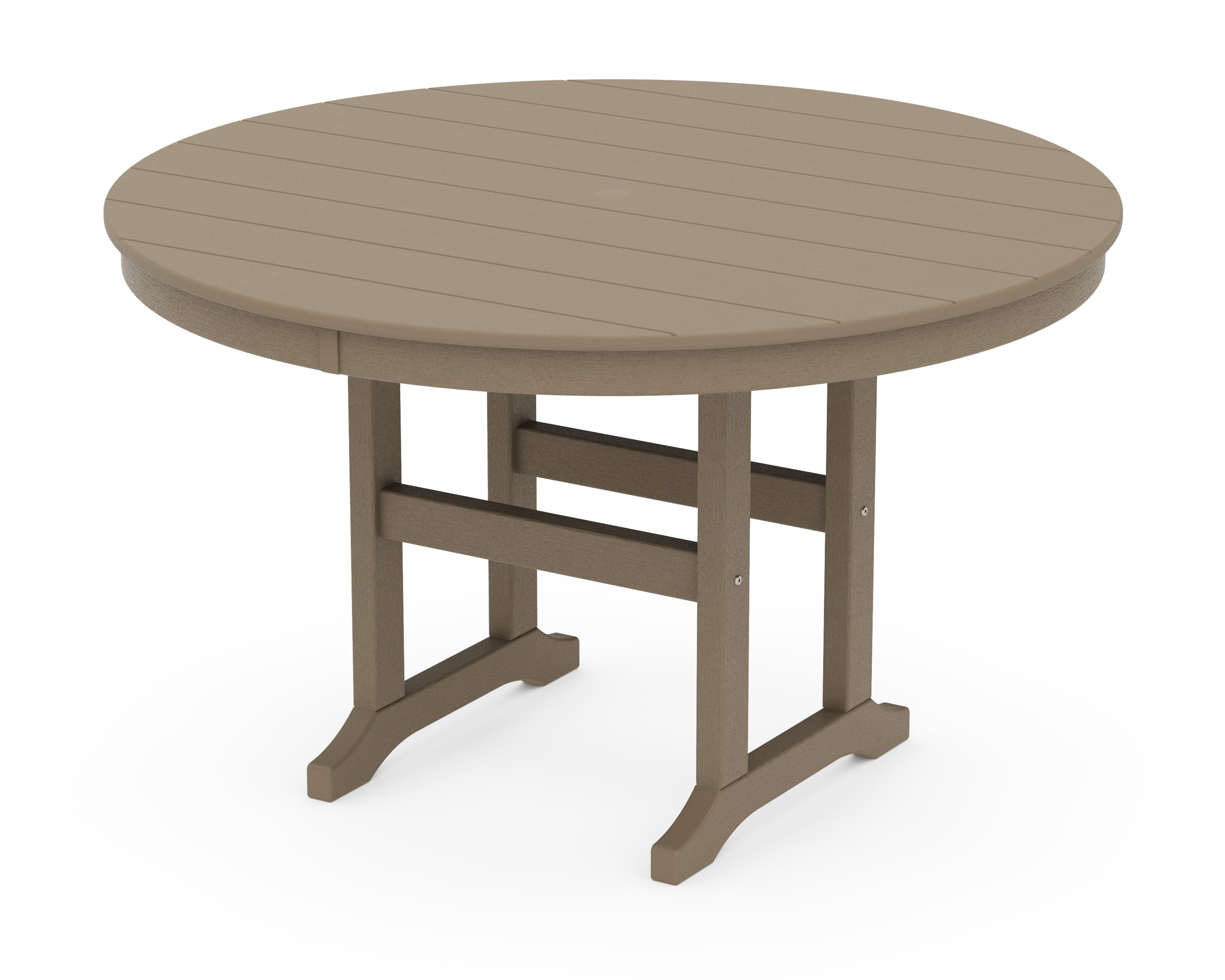 48" Round Farmhouse Dining Table in Vintage Sahara