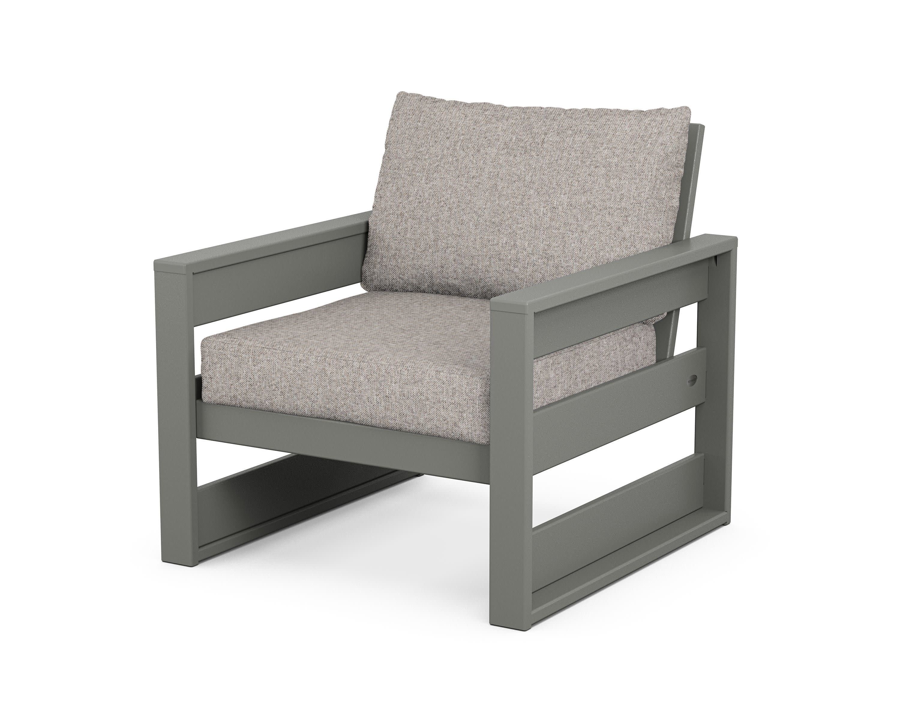 Westport Club Chair in Slate Grey / Weathered Tweed