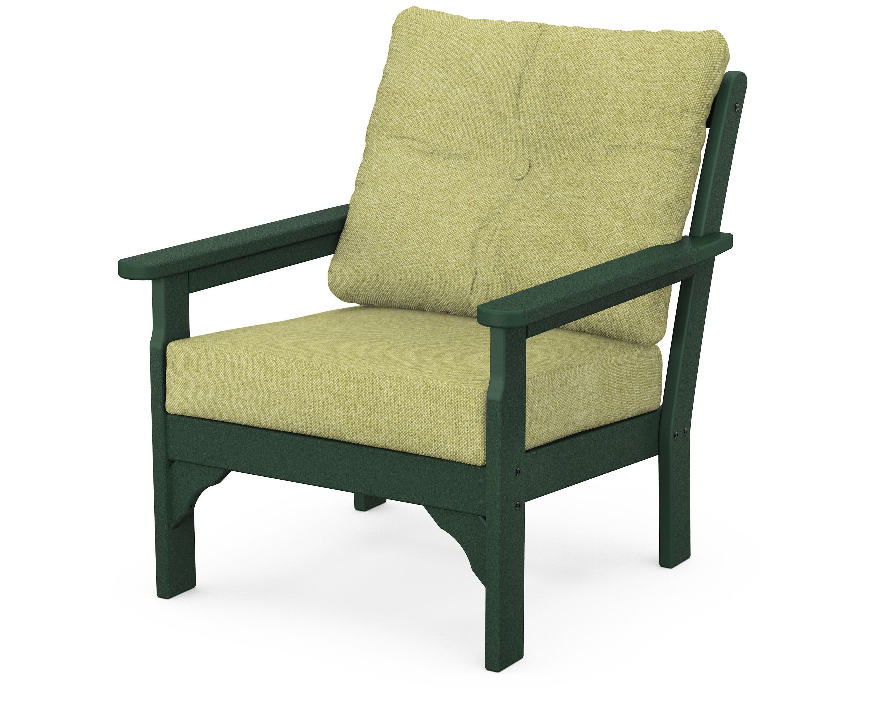 Vineyard Deep Seating Chair in Green / Chartreuse Boucle