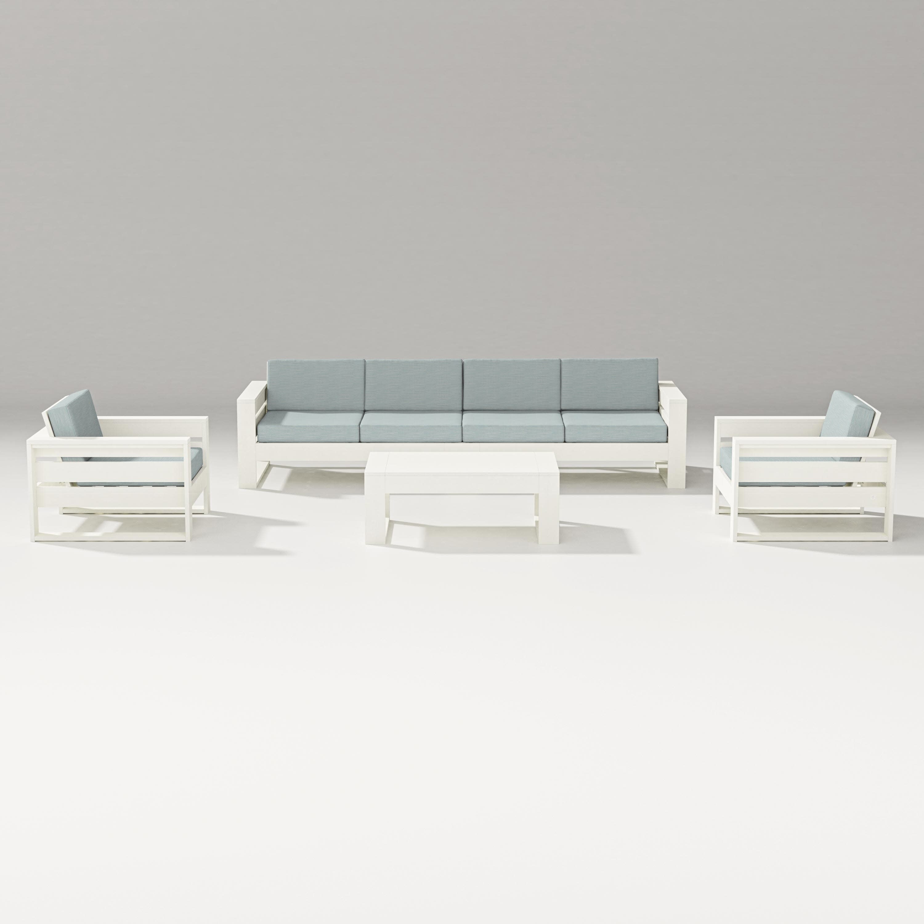 Latitude 5-Piece Lounge Sofa Set in Vintage White / Soothe Mist