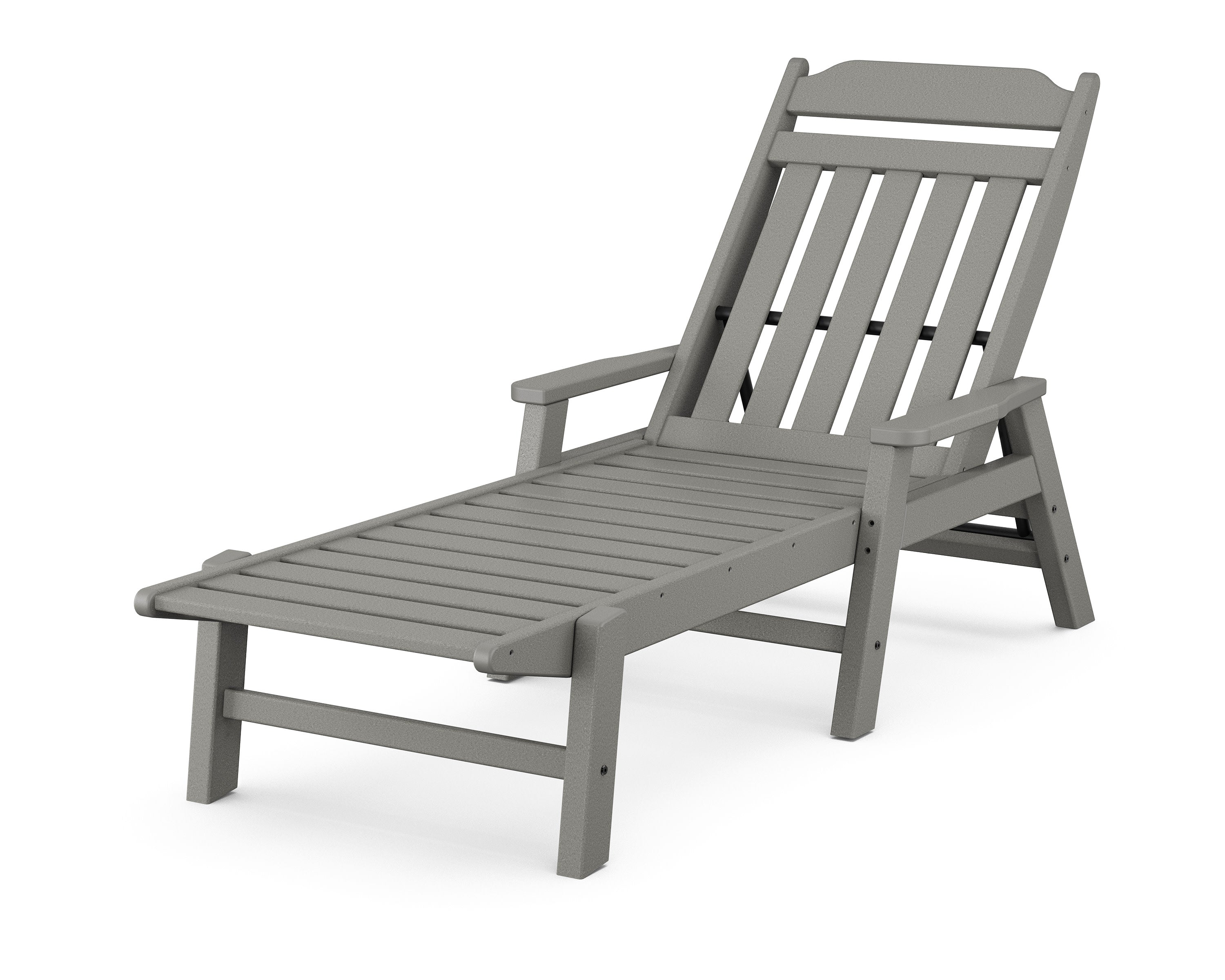 Cottage Chaise with Arms in Slate Grey