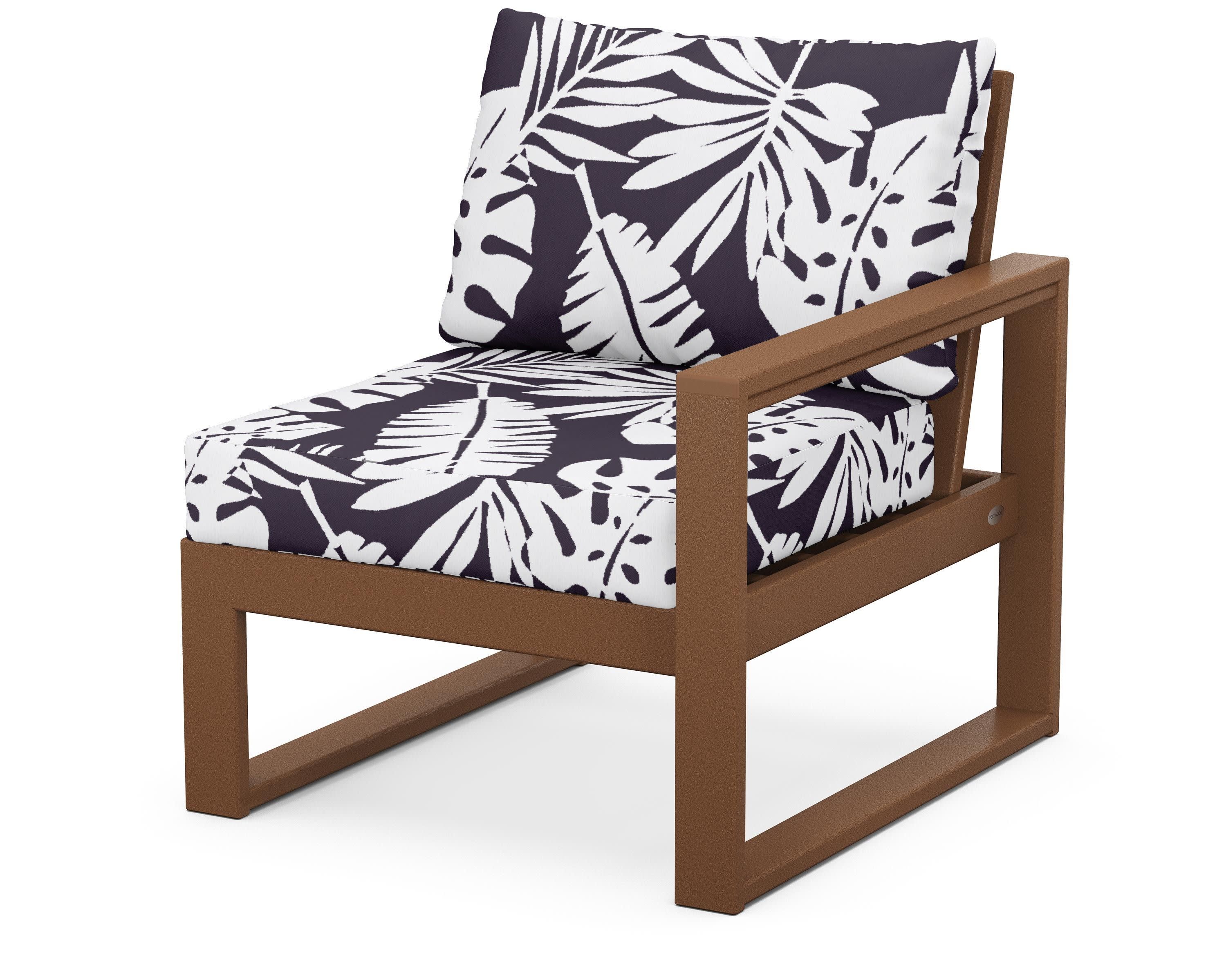 EDGE Modular Right Arm Chair in Teak / Leaf Navy