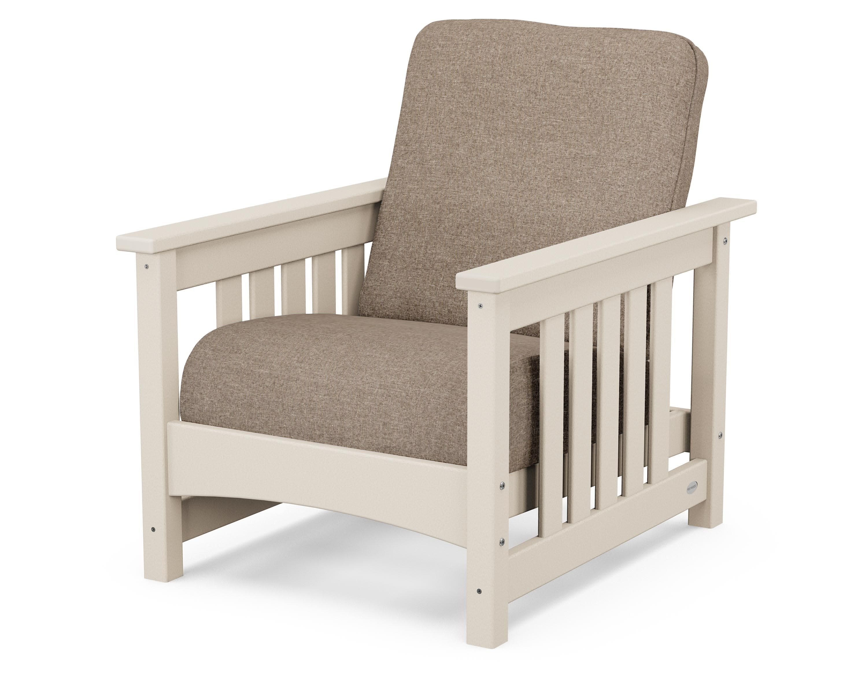 Club Mission Chair in Sand / Spiced Burlap
