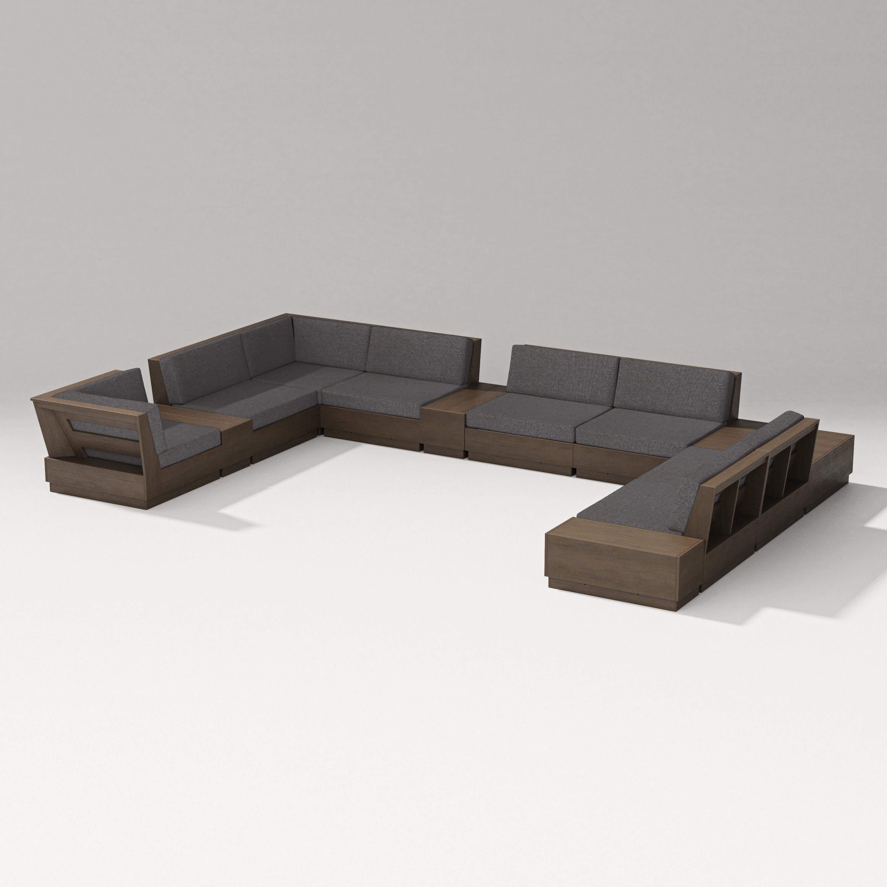 Elevate 12-Piece Conversation Sectional Set in Kona / Ash Charcoal