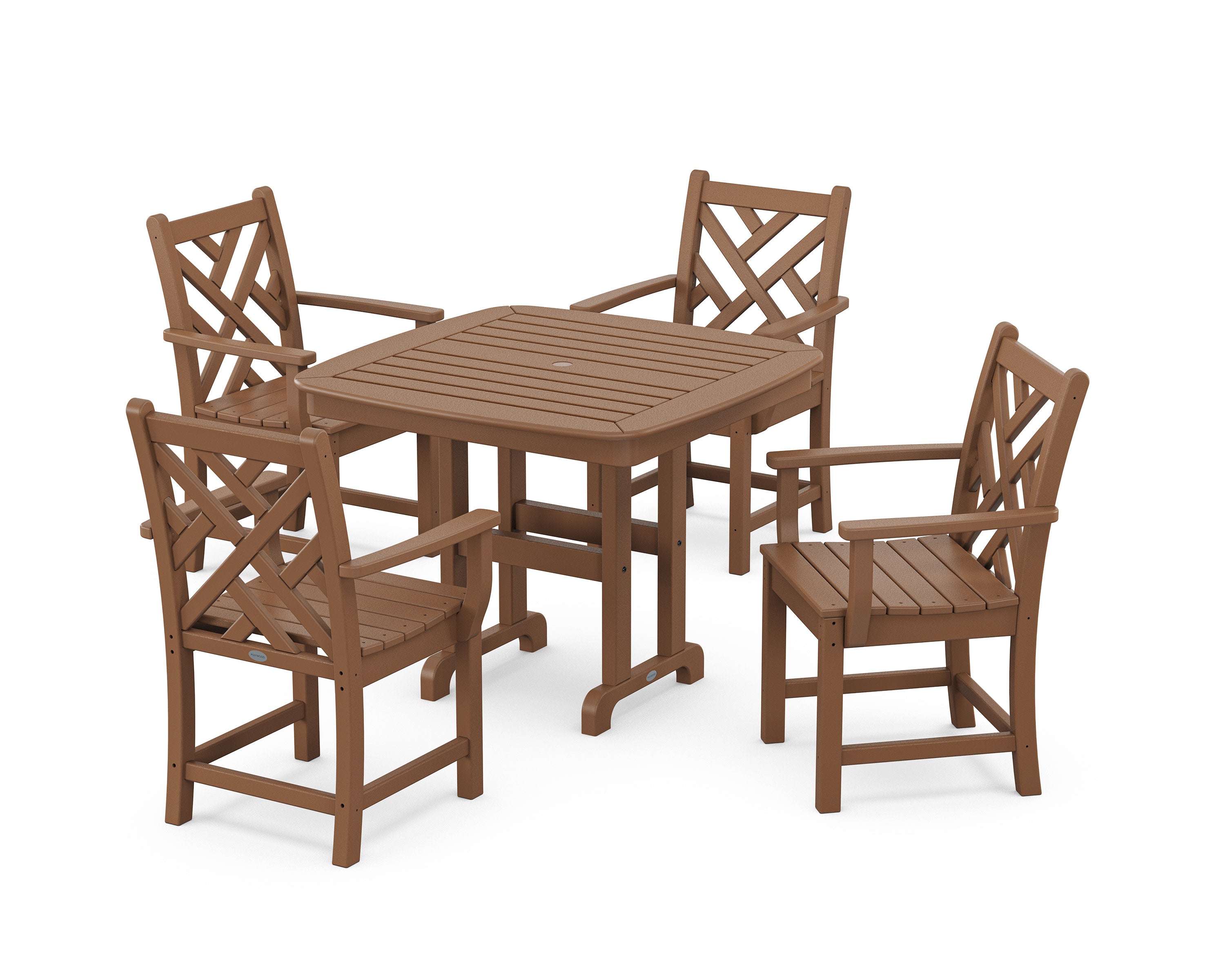 Chippendale 5-Piece Dining Set in Teak