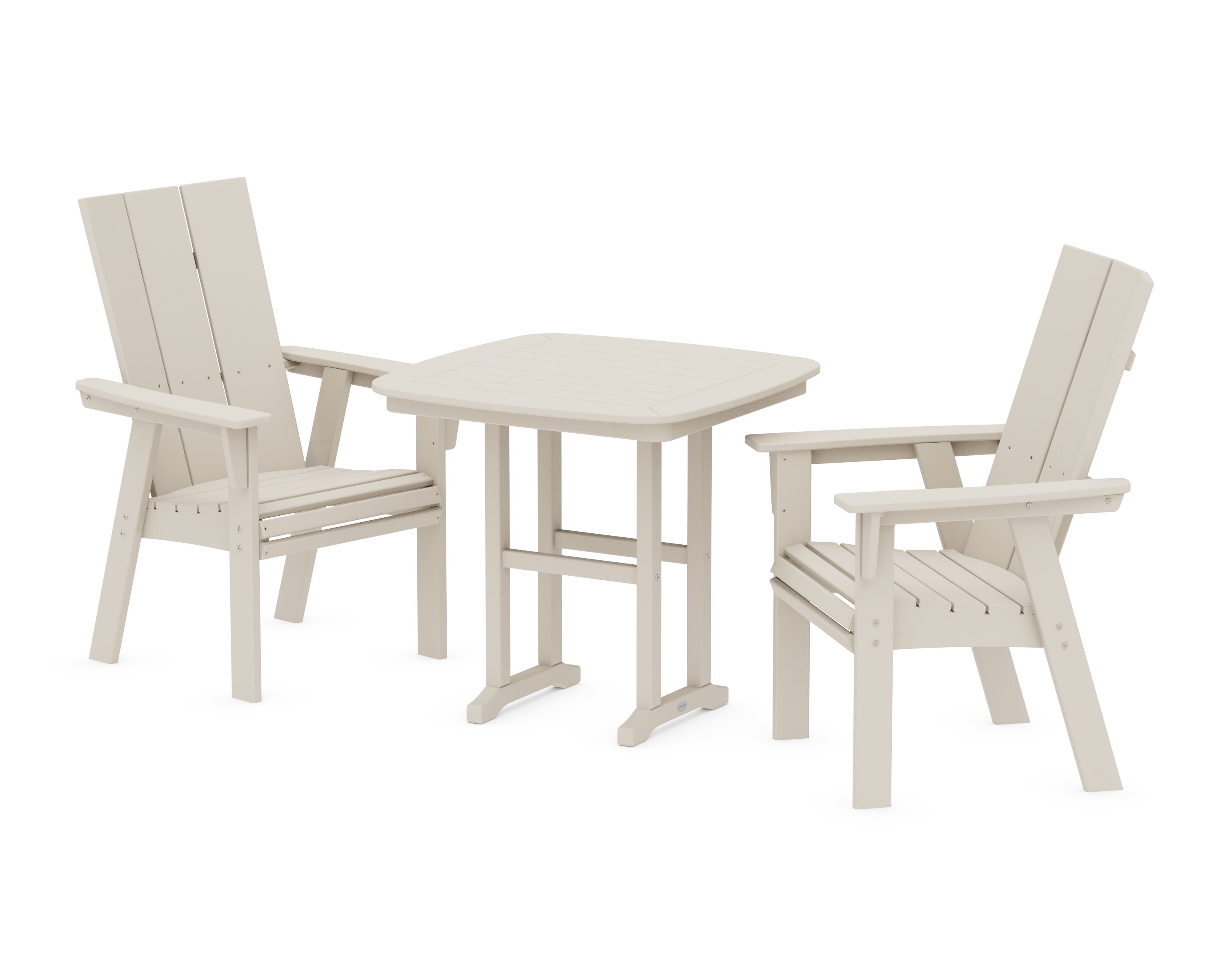Modern Adirondack 3-Piece Dining Set in Sand
