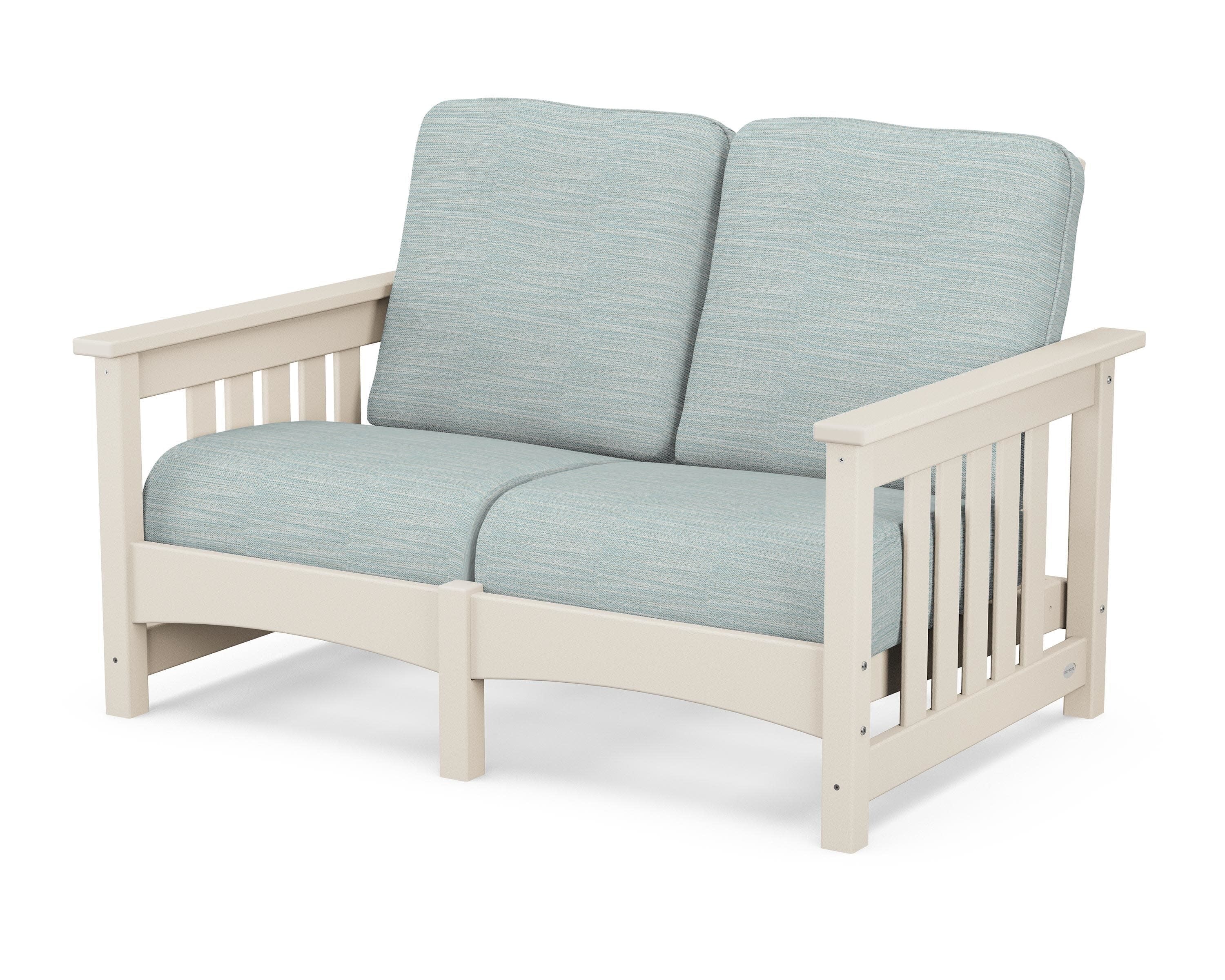Club Mission Loveseat in Sand / Soothe Mist