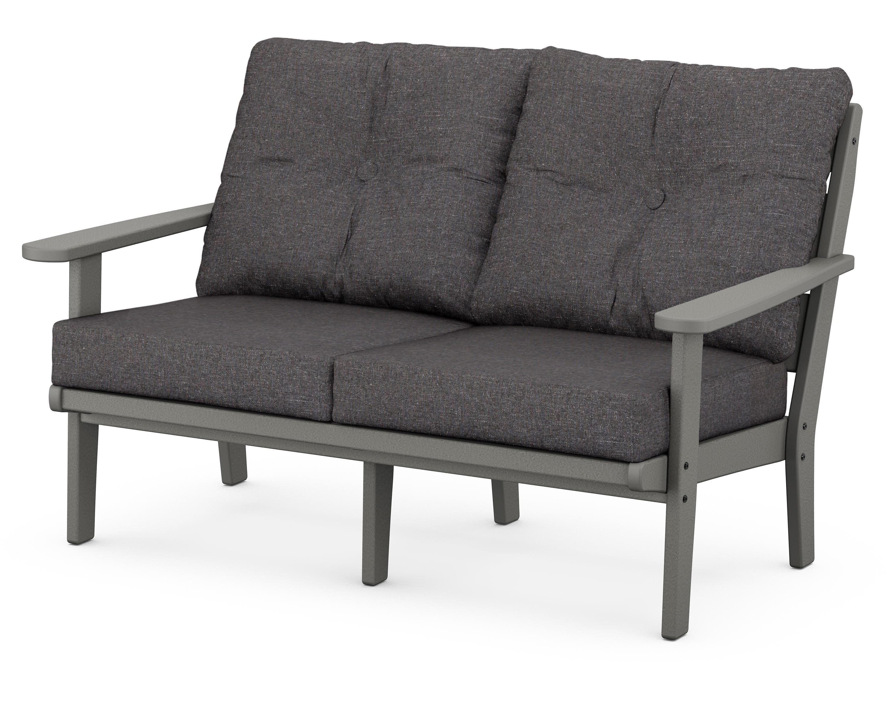 Lakeside Deep Seating Loveseat in Slate Grey / Ash Charcoal