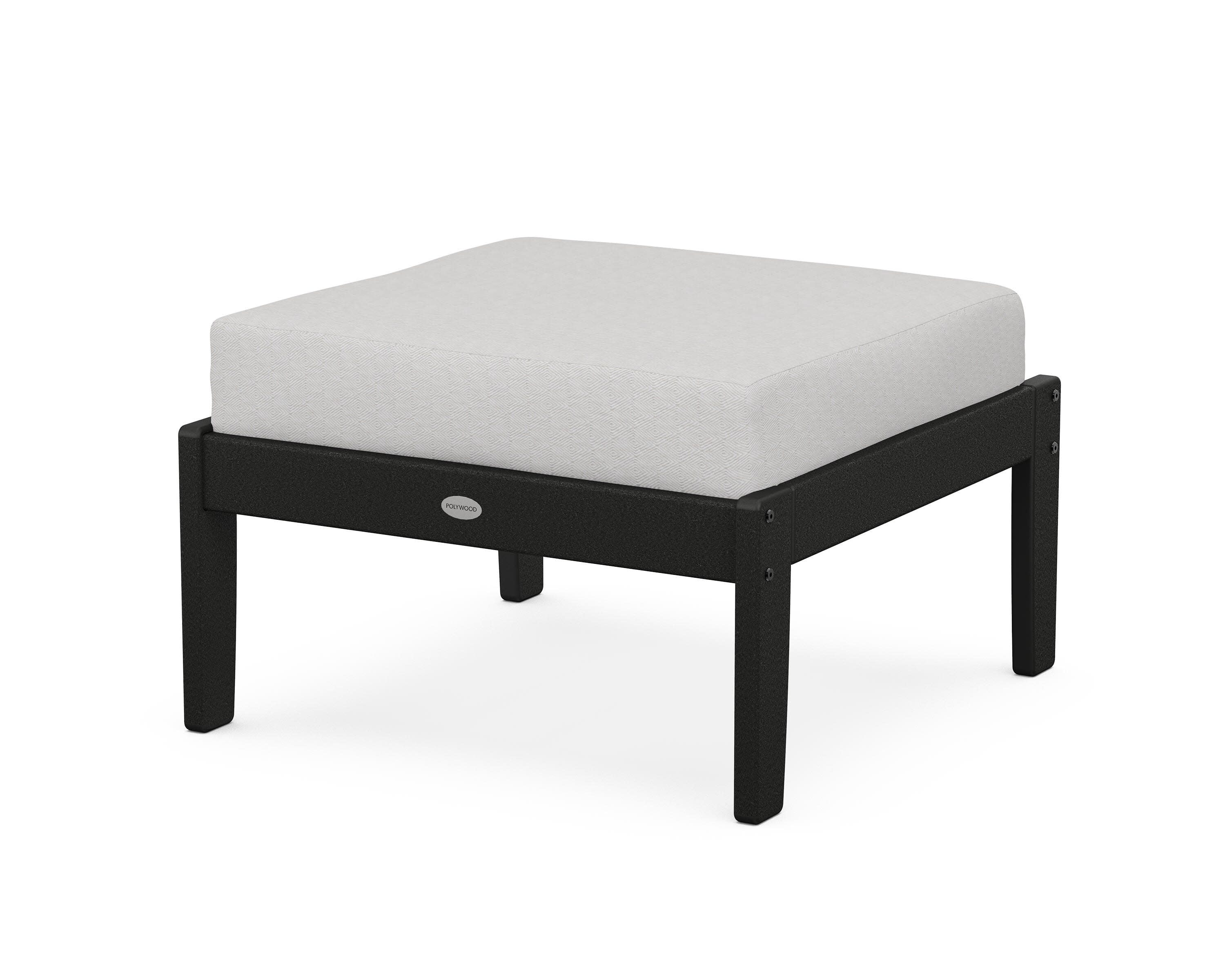 Braxton Deep Seating Ottoman in Black / Diamond in the Rough