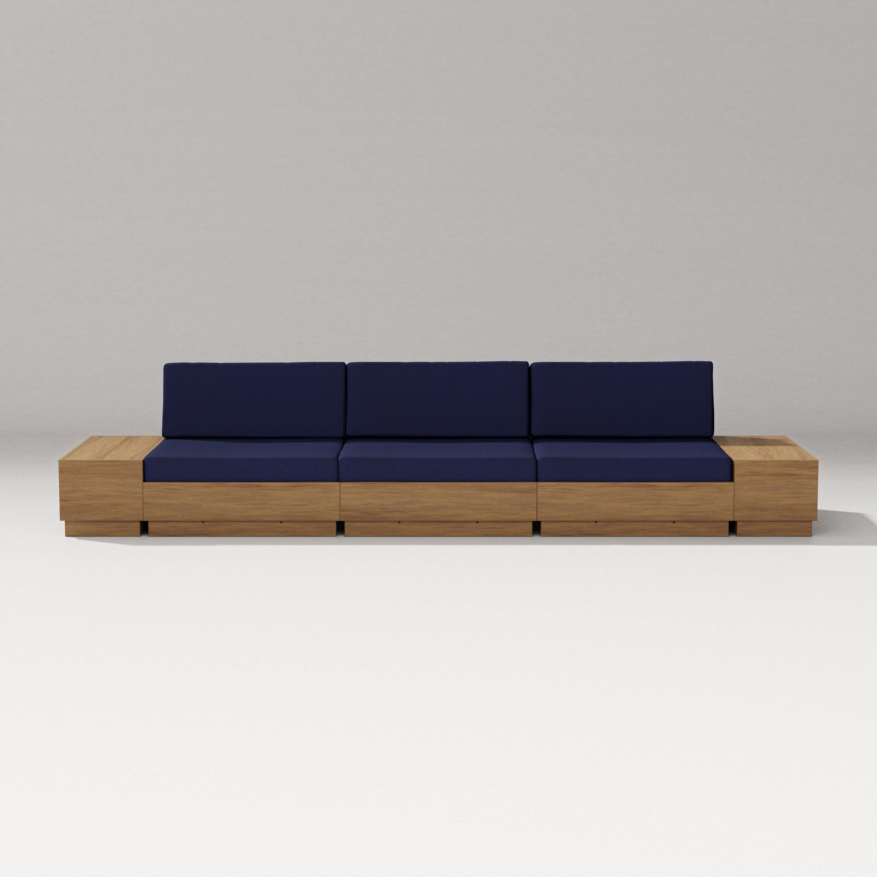 Elevate Straight Sectional in Natural / Navy