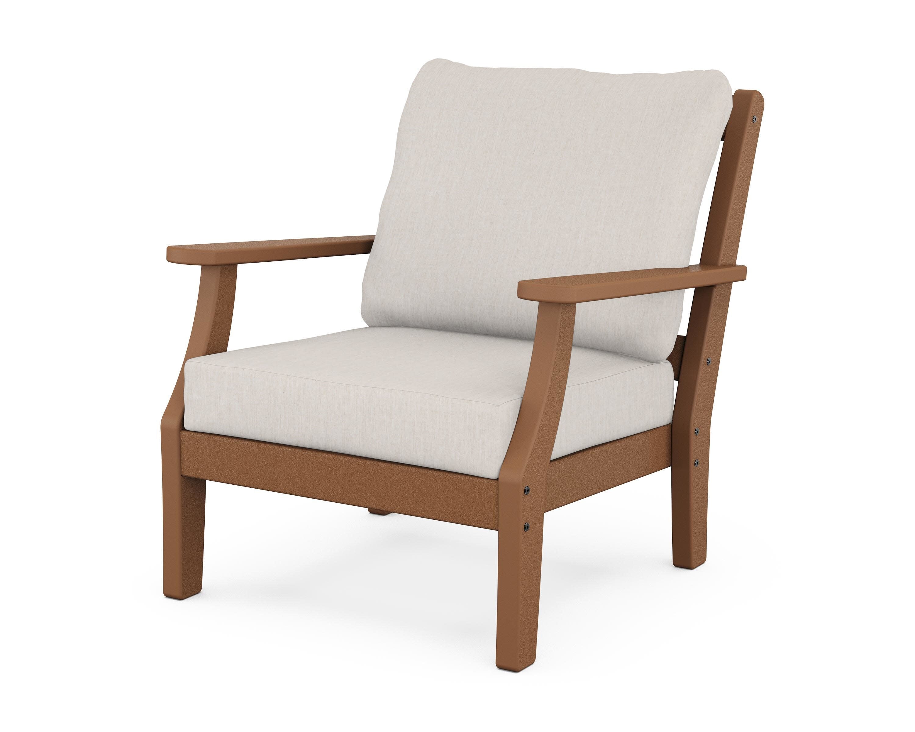 Chinoiserie Deep Seating Chair in Teak / Cast Ash