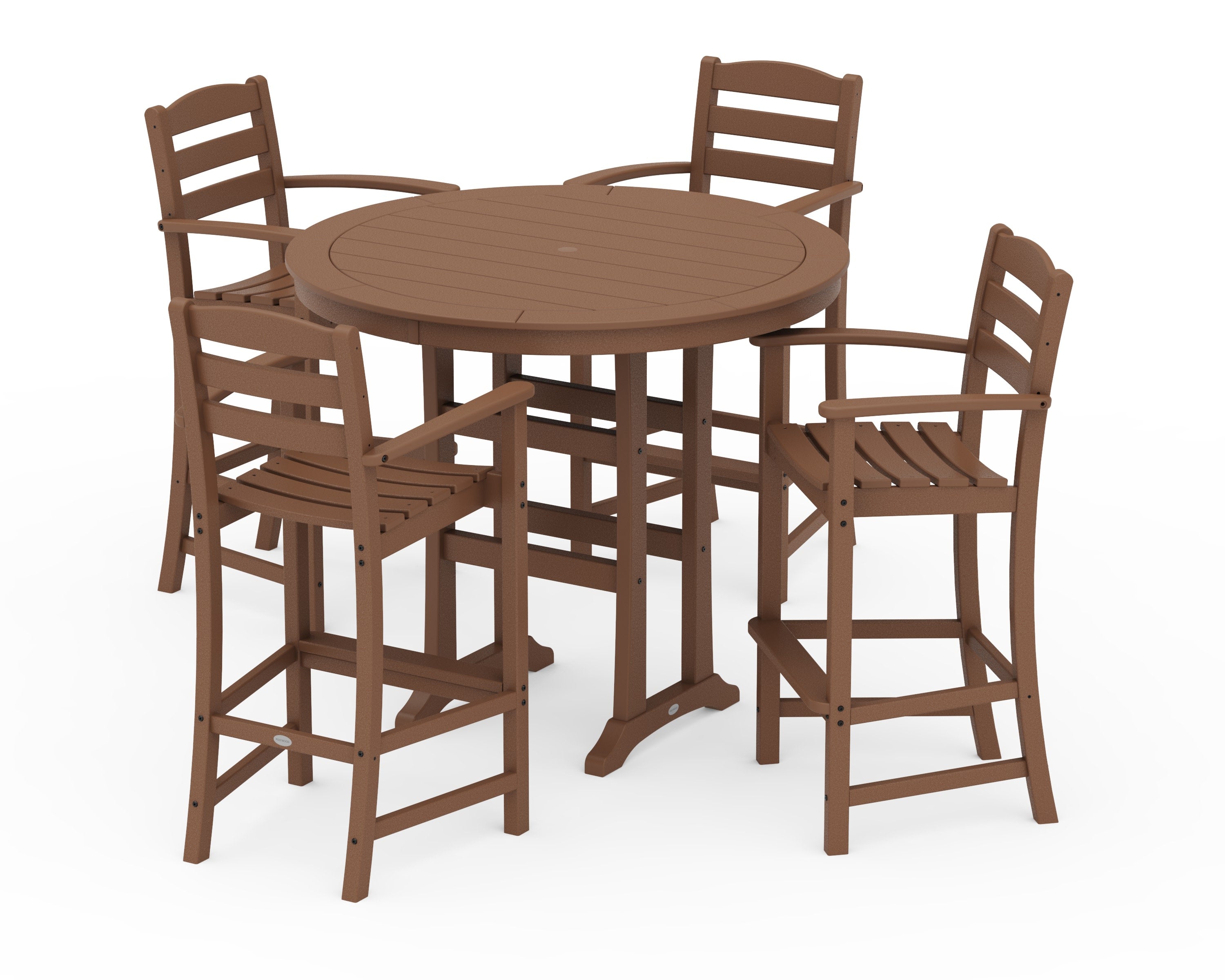 La Casa Caf 5-Piece Bar Dining Set in Teak