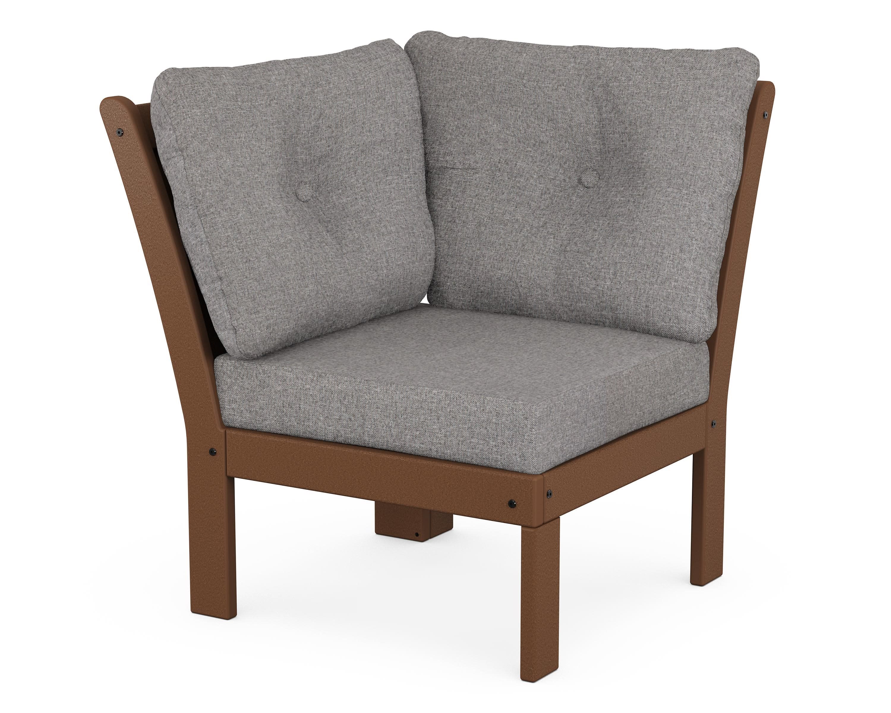 Vineyard Modular Corner Chair in Teak / Grey Mist