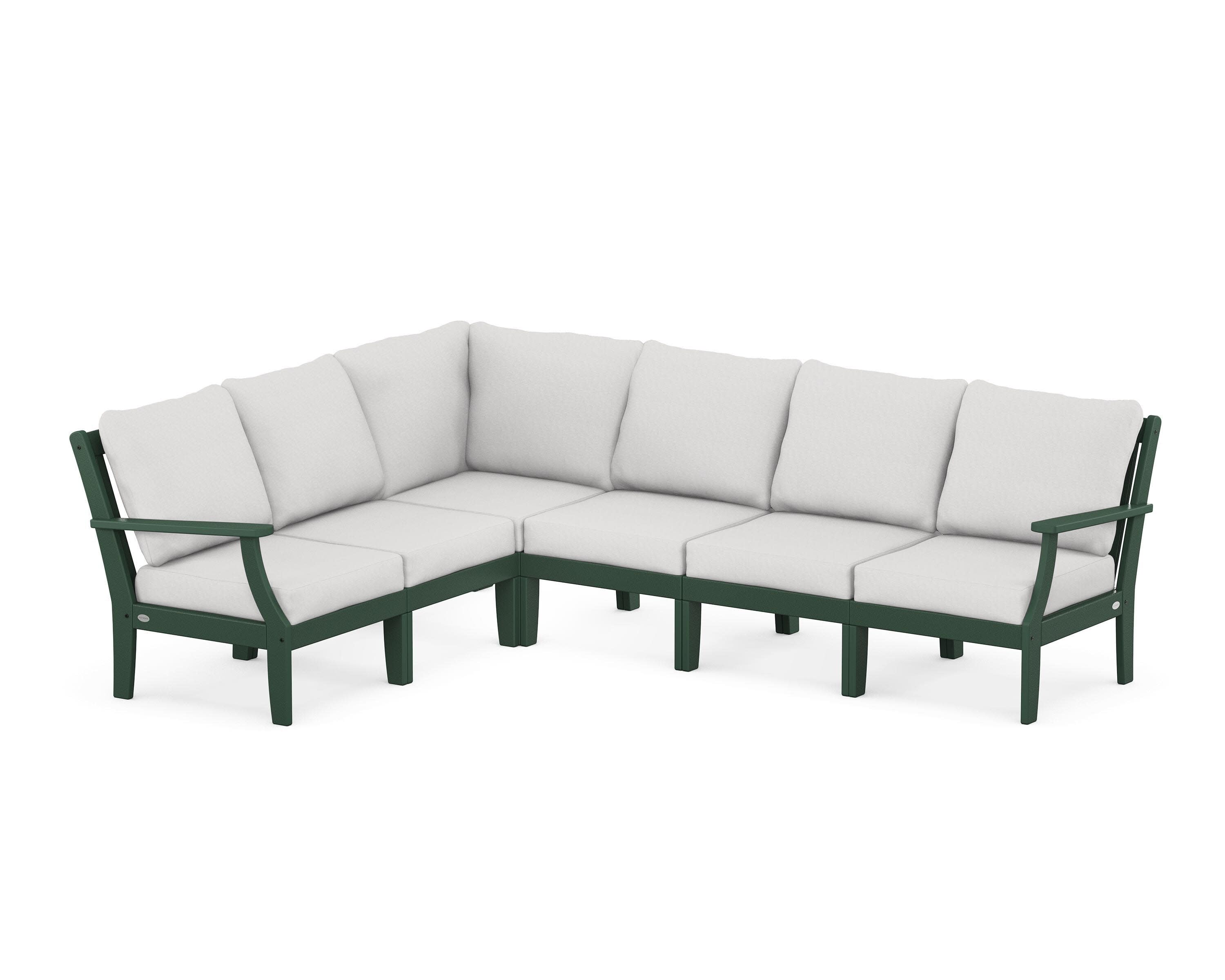 Braxton Modular 6-Piece Deep Seating Set in Green / Diamond in the Rough
