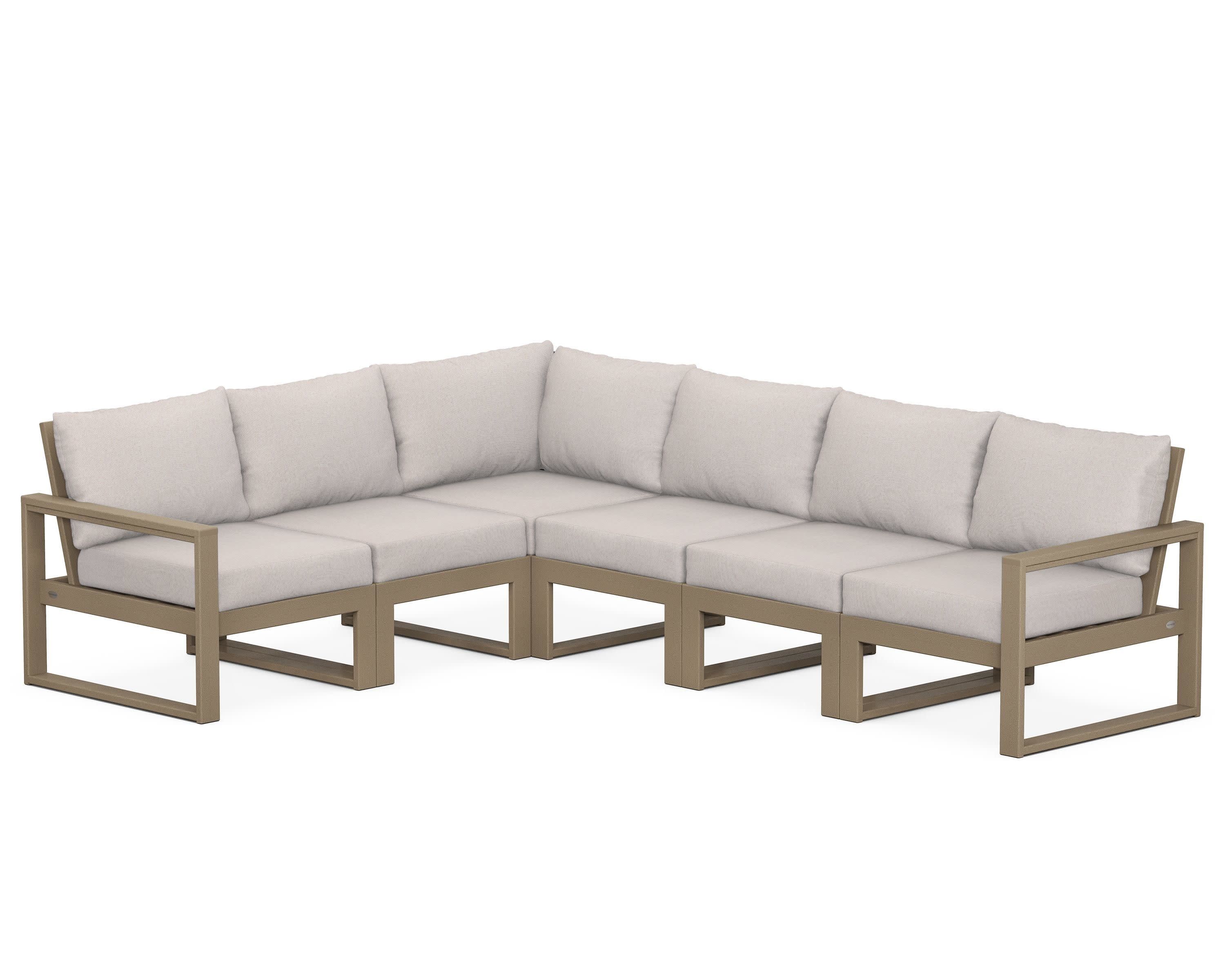 EDGE 6-Piece Modular Deep Seating Set in Vintage Sahara / Dune Burlap