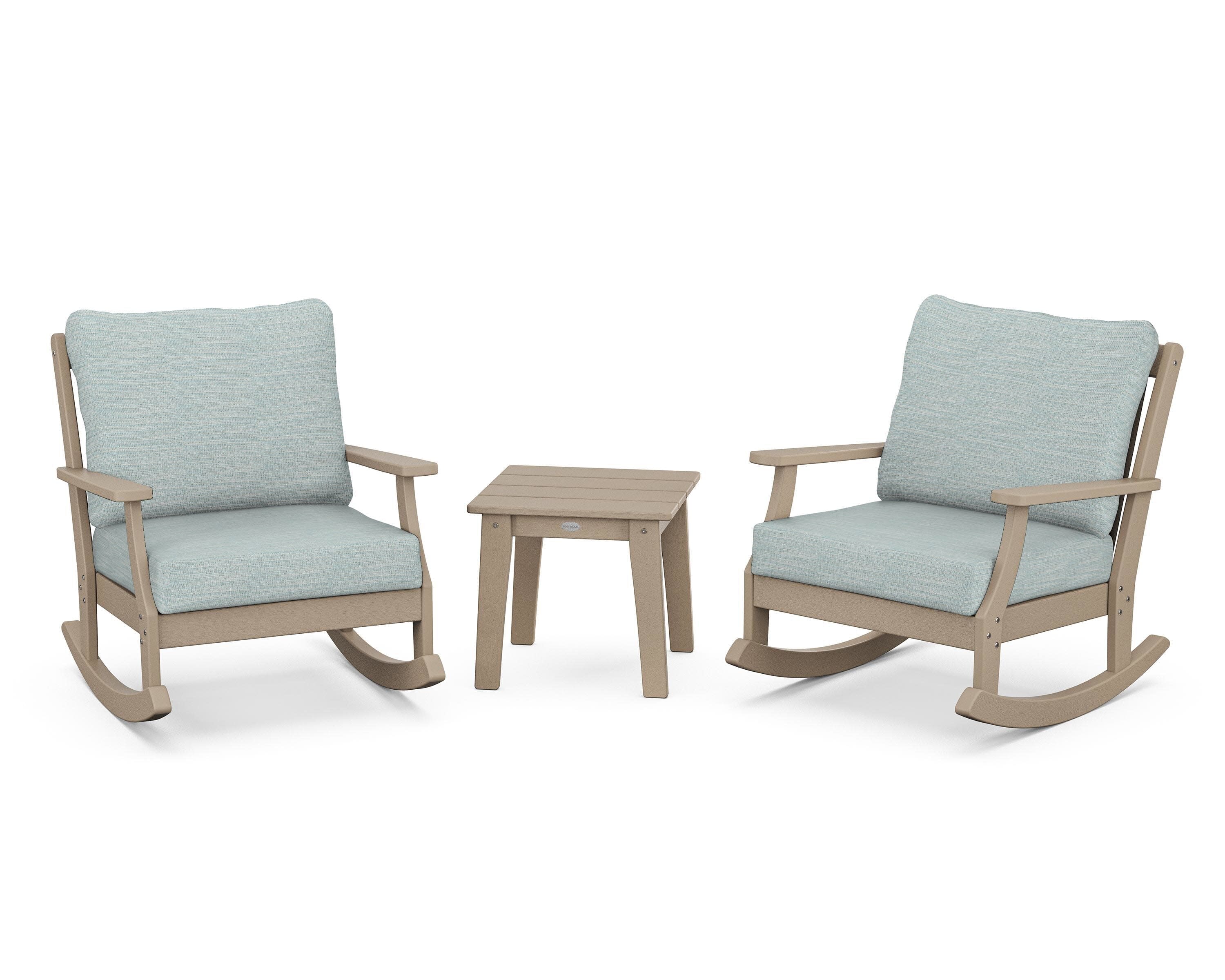 Braxton 3-Piece Deep Seating Rocker Set in Vintage Sahara / Soothe Mist