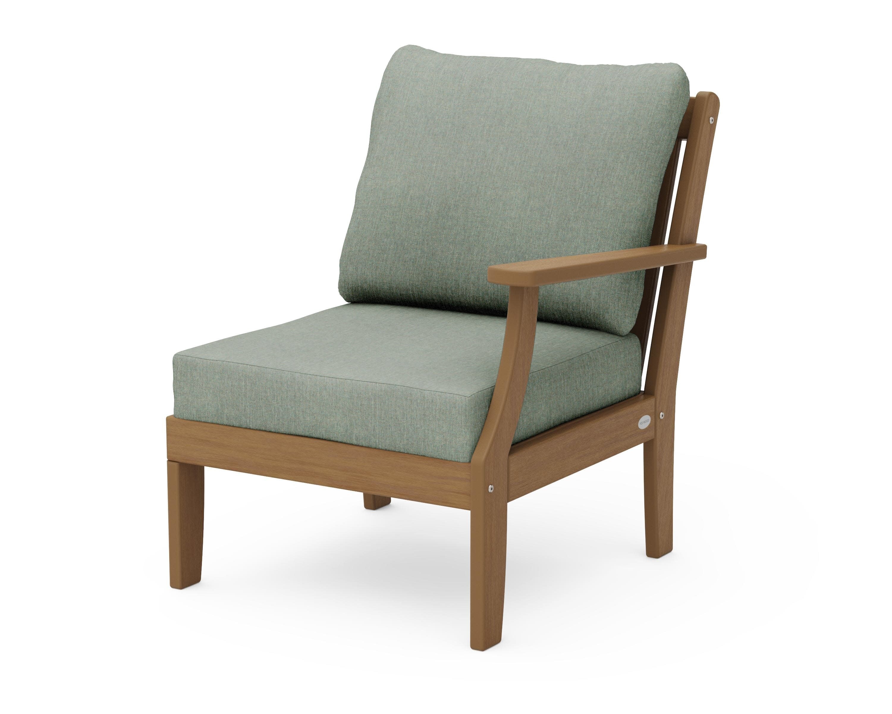 Braxton Modular Right Arm Chair in Natural / Cast Sage