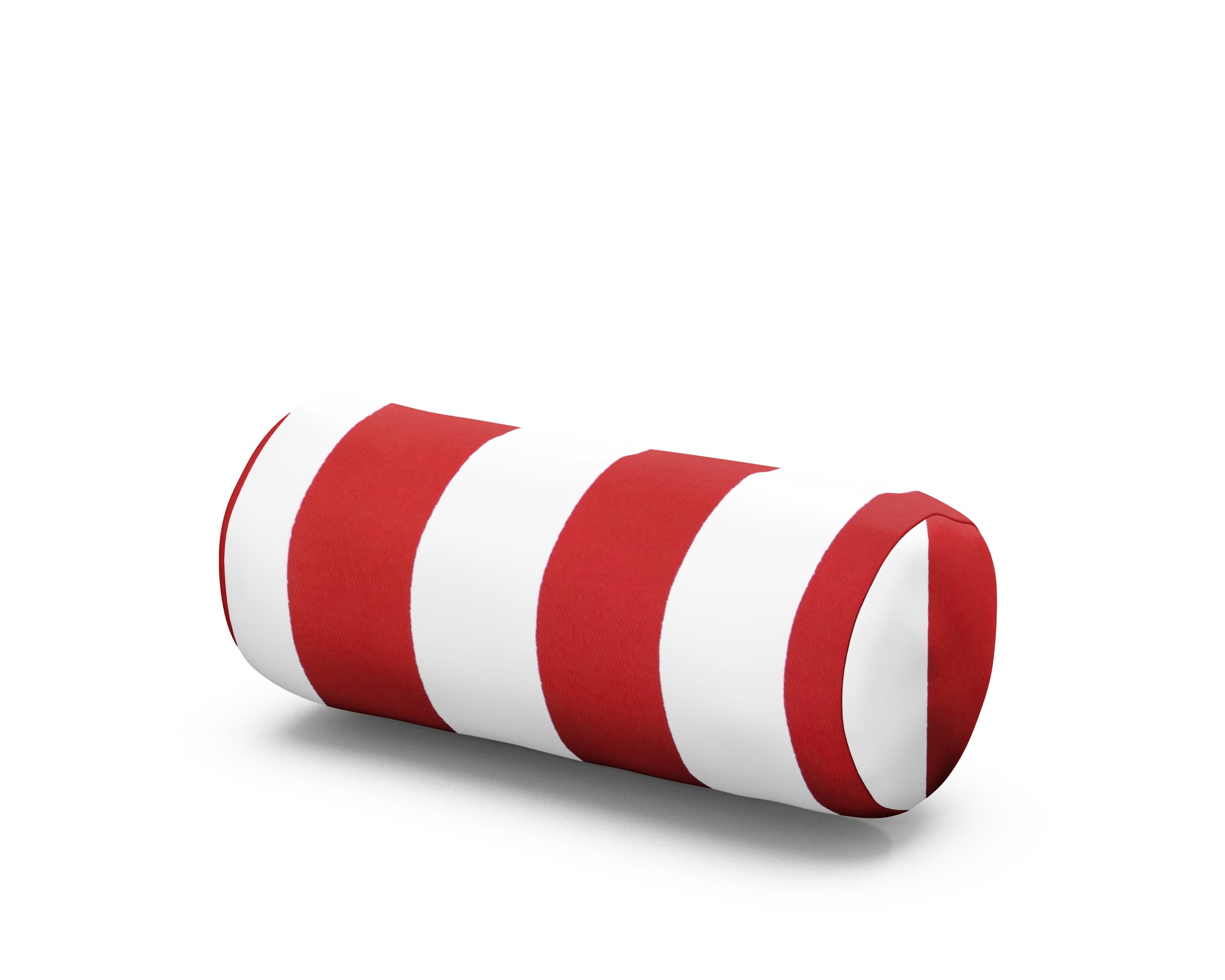 Headrest Pillow - Extended One Strap in Cabana Stripe Crimson
