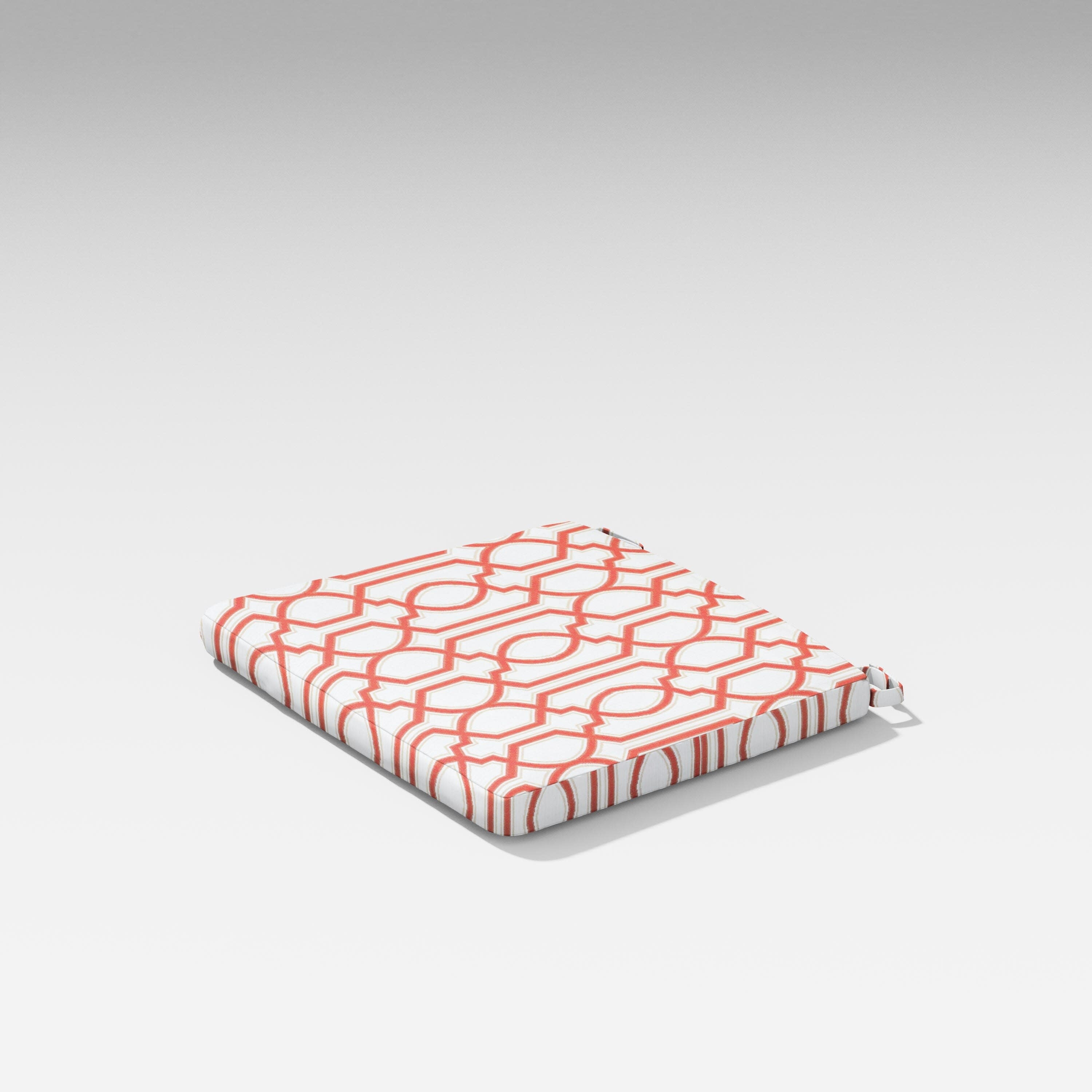Latitude Dining Chair Cushion in Chelsey Trellis Coral