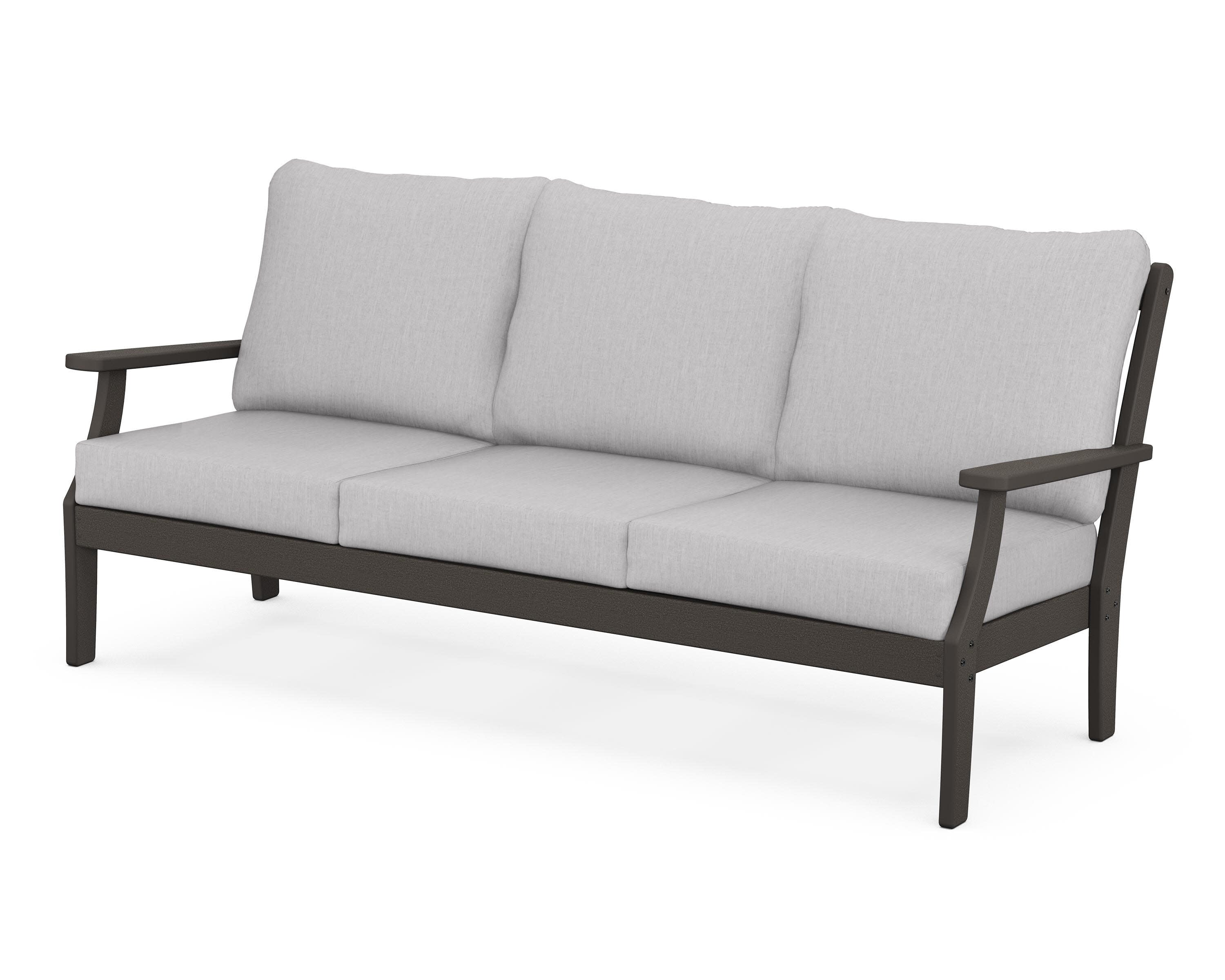 Braxton Deep Seating Sofa in Vintage Coffee / Granite