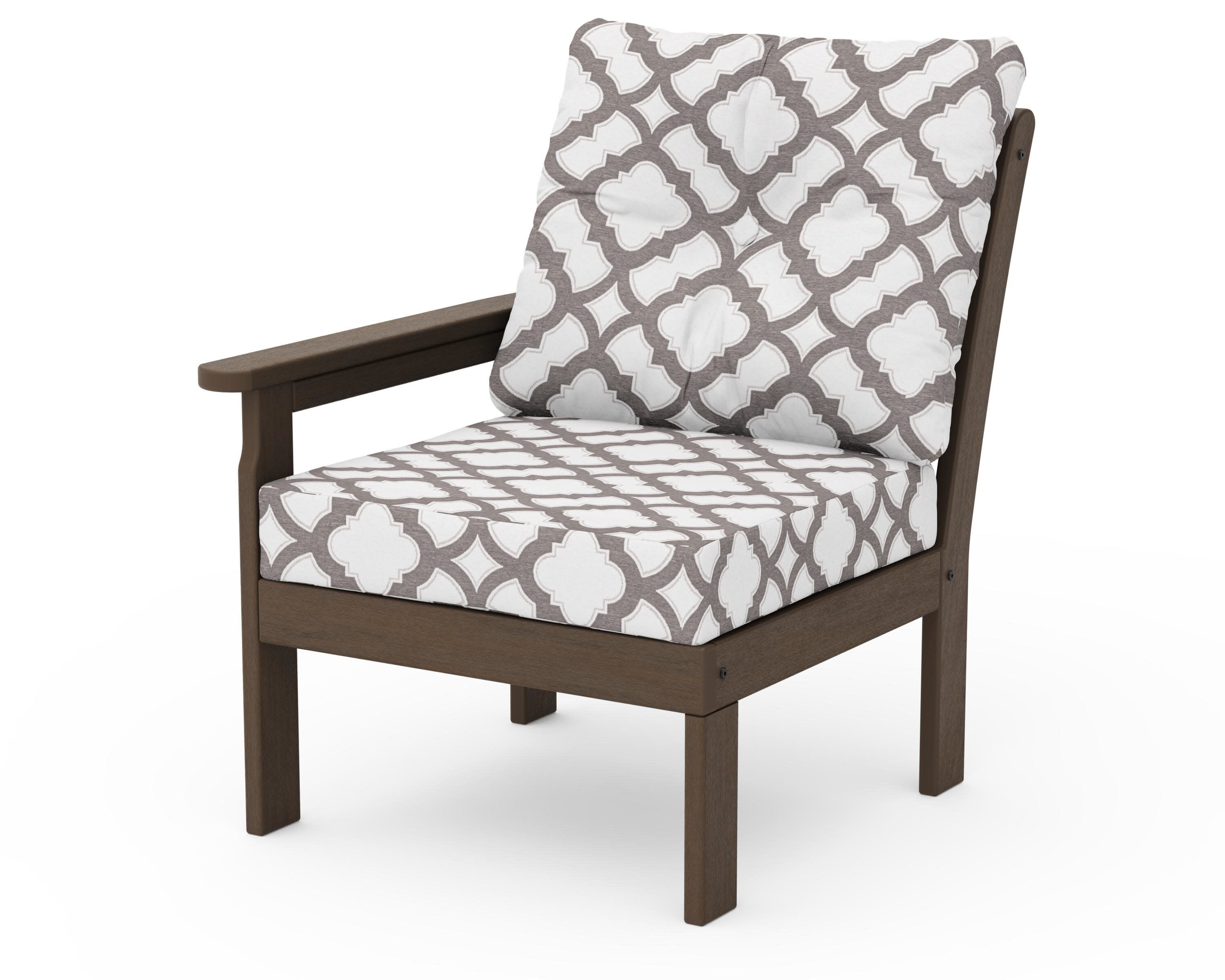 Vineyard Modular Left Arm Chair in Kona / Trellis Grey Mist