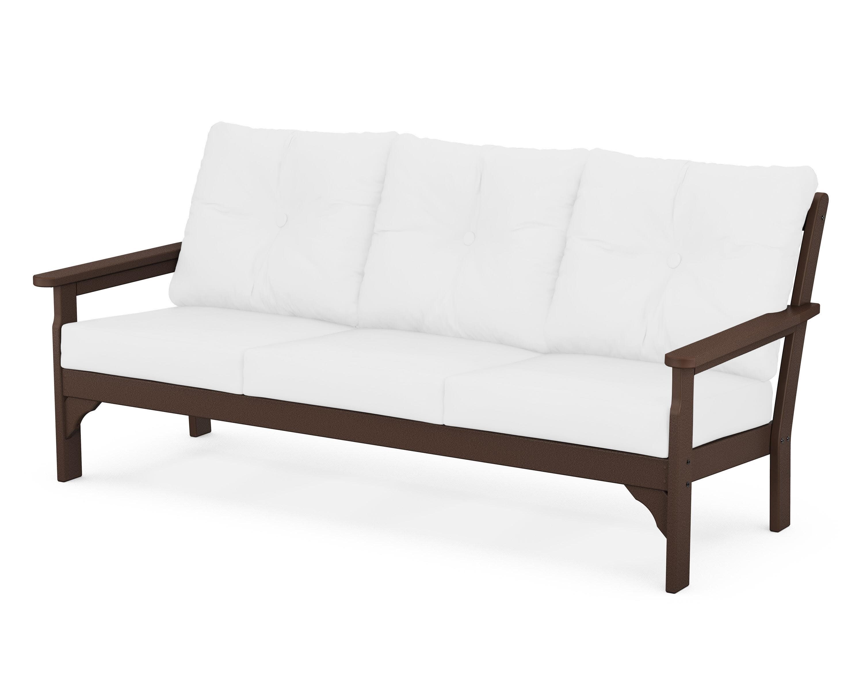 Vineyard Deep Seating Sofa in Mahogany / Natural