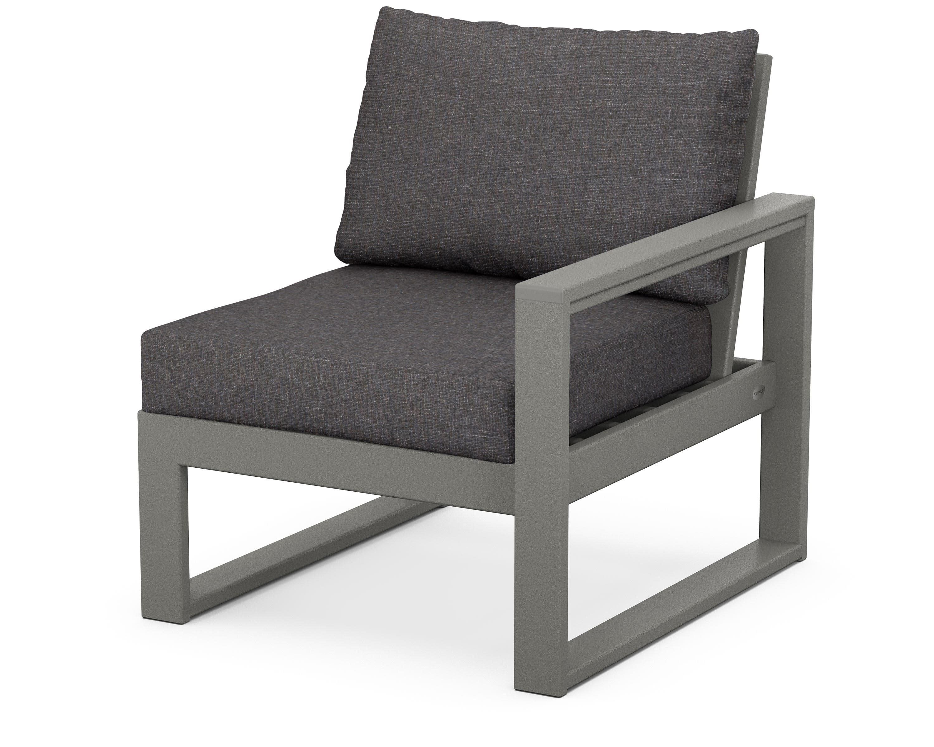 EDGE Modular Right Arm Chair in Slate Grey / Ash Charcoal