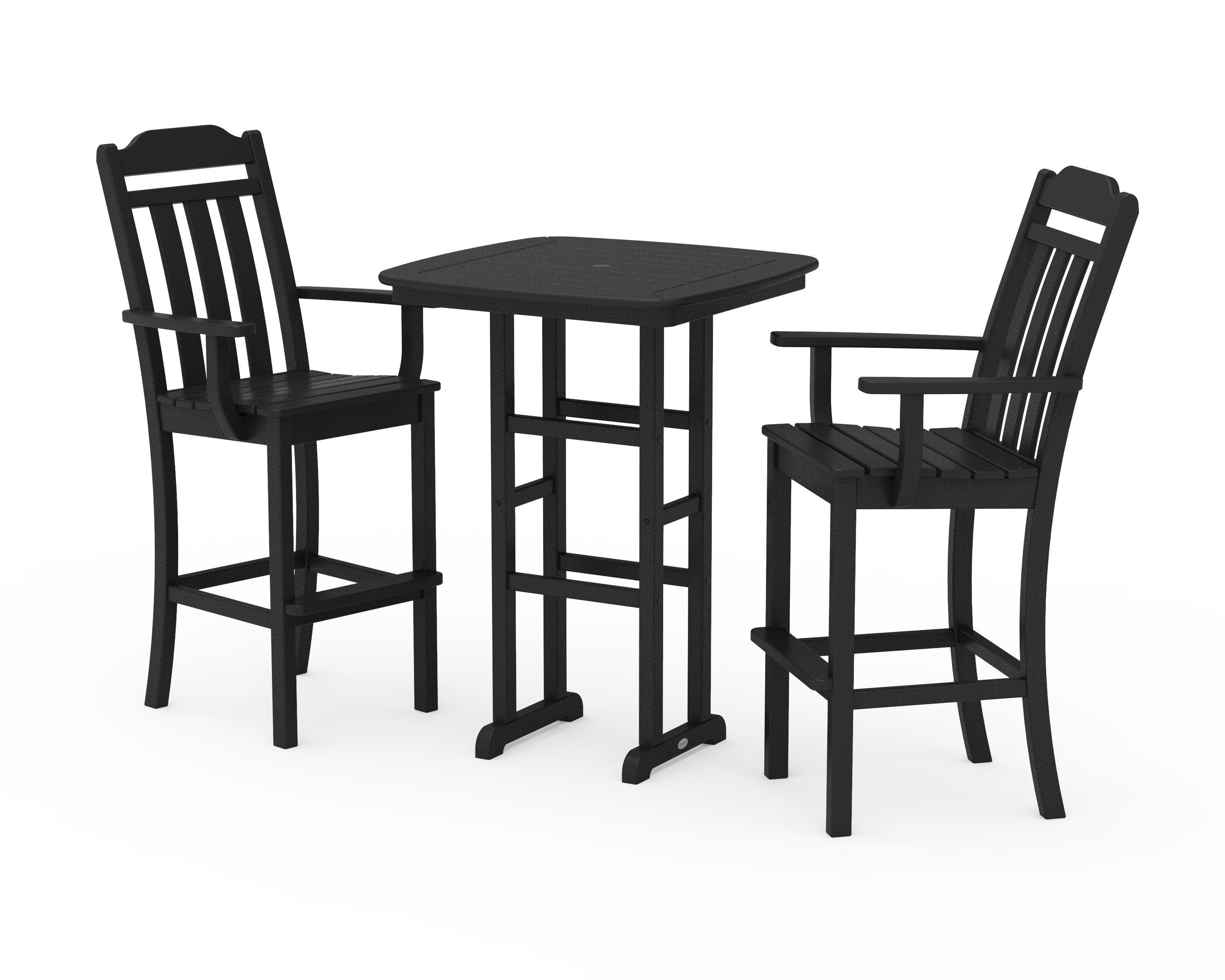 Cottage 3-Piece Bar Set in Black