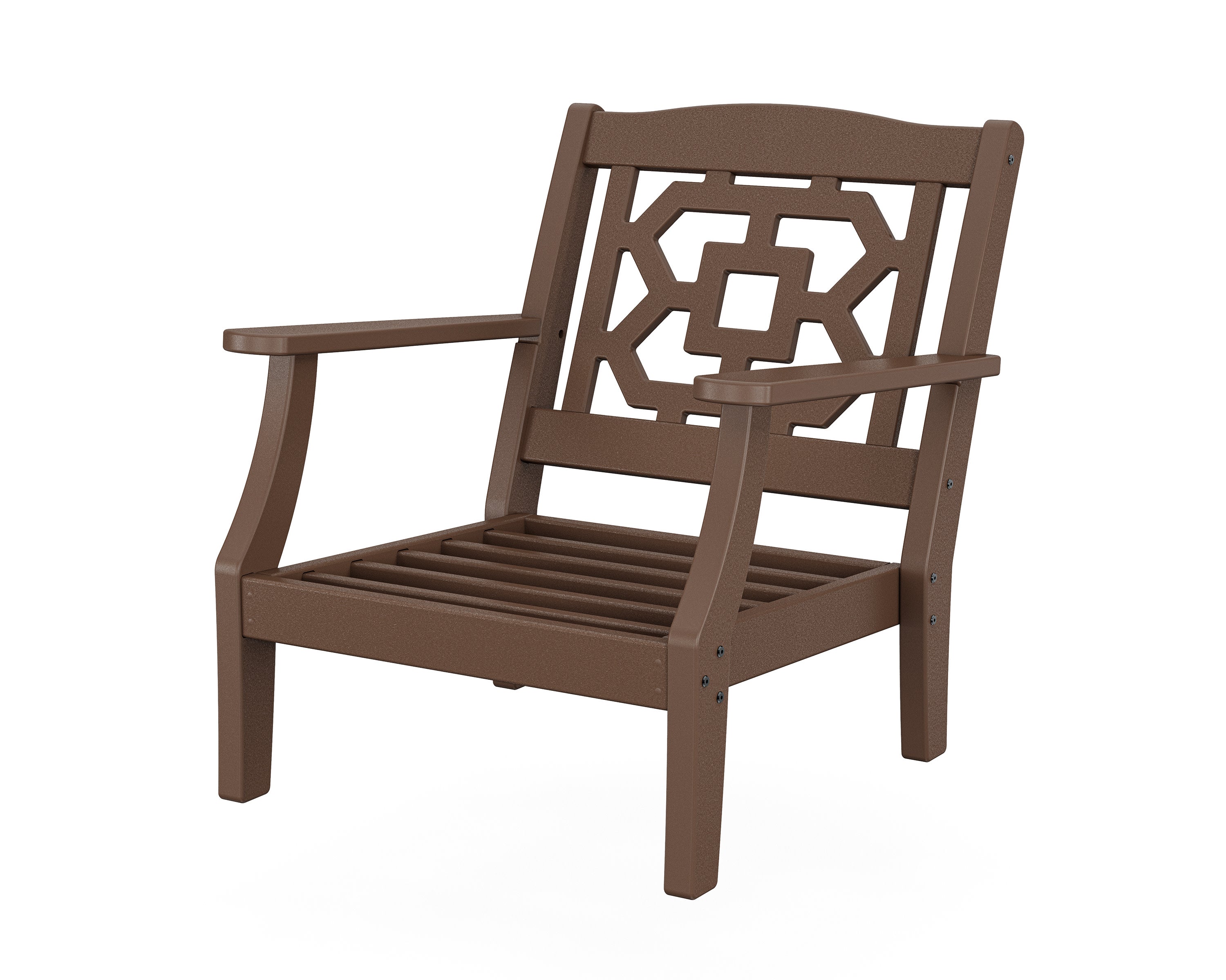 Chinoiserie Deep Seating Chair Frame in Mahogany
