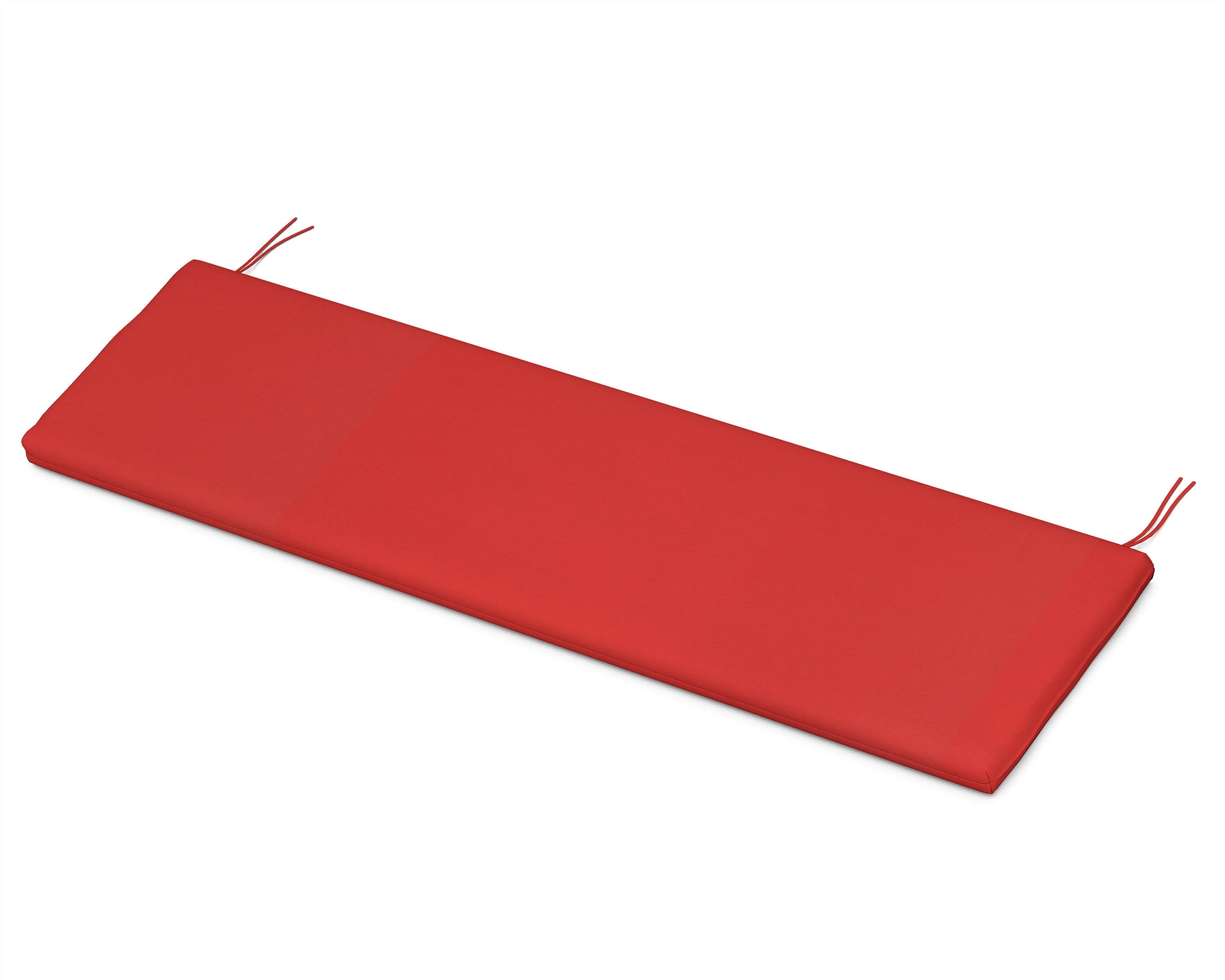 Ateeva Luxe 53" x 14" Outdoor Bench and Swing Cushion by POLYWOOD in Crimson Linen