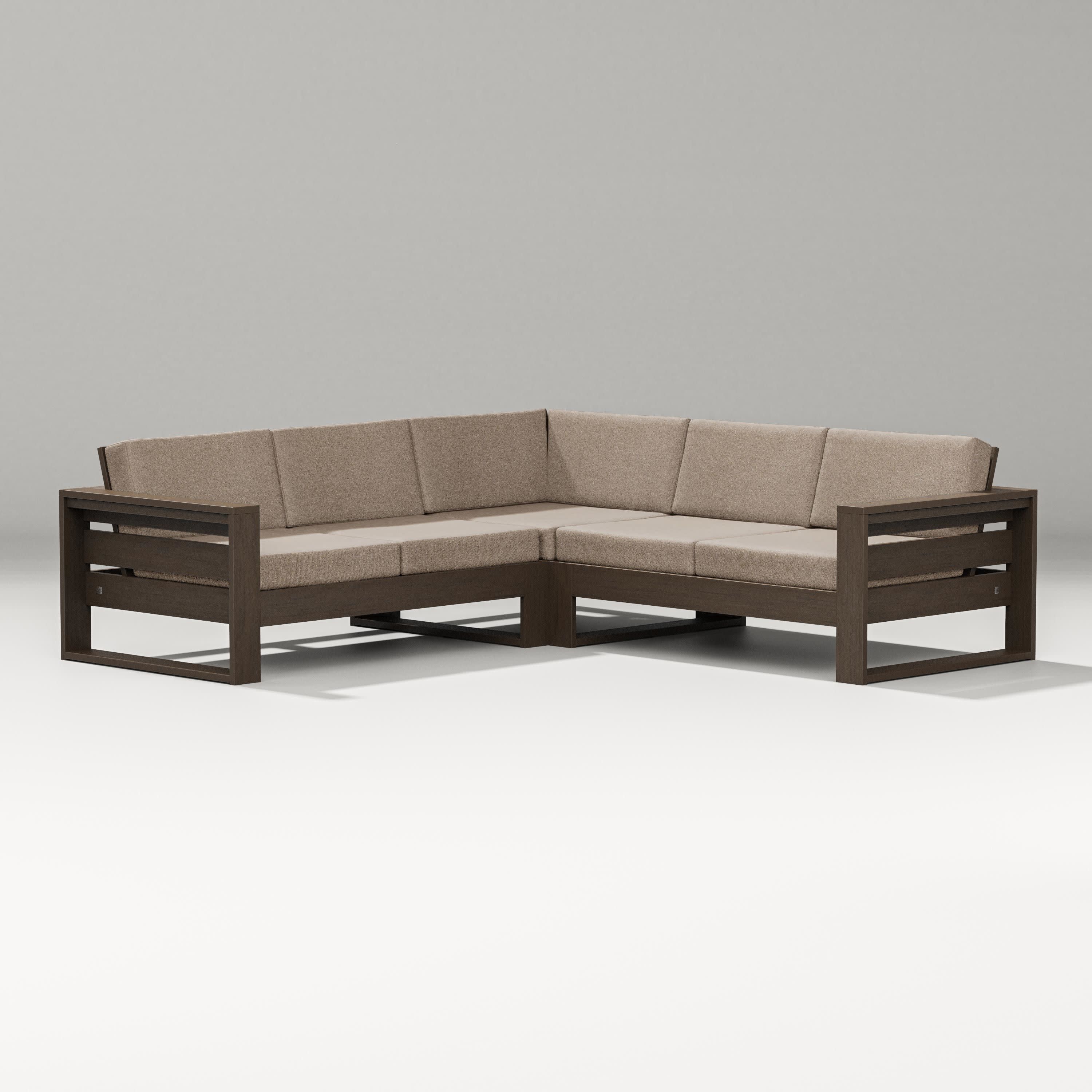 Latitude Corner Sectional in Kona / Spiced Burlap